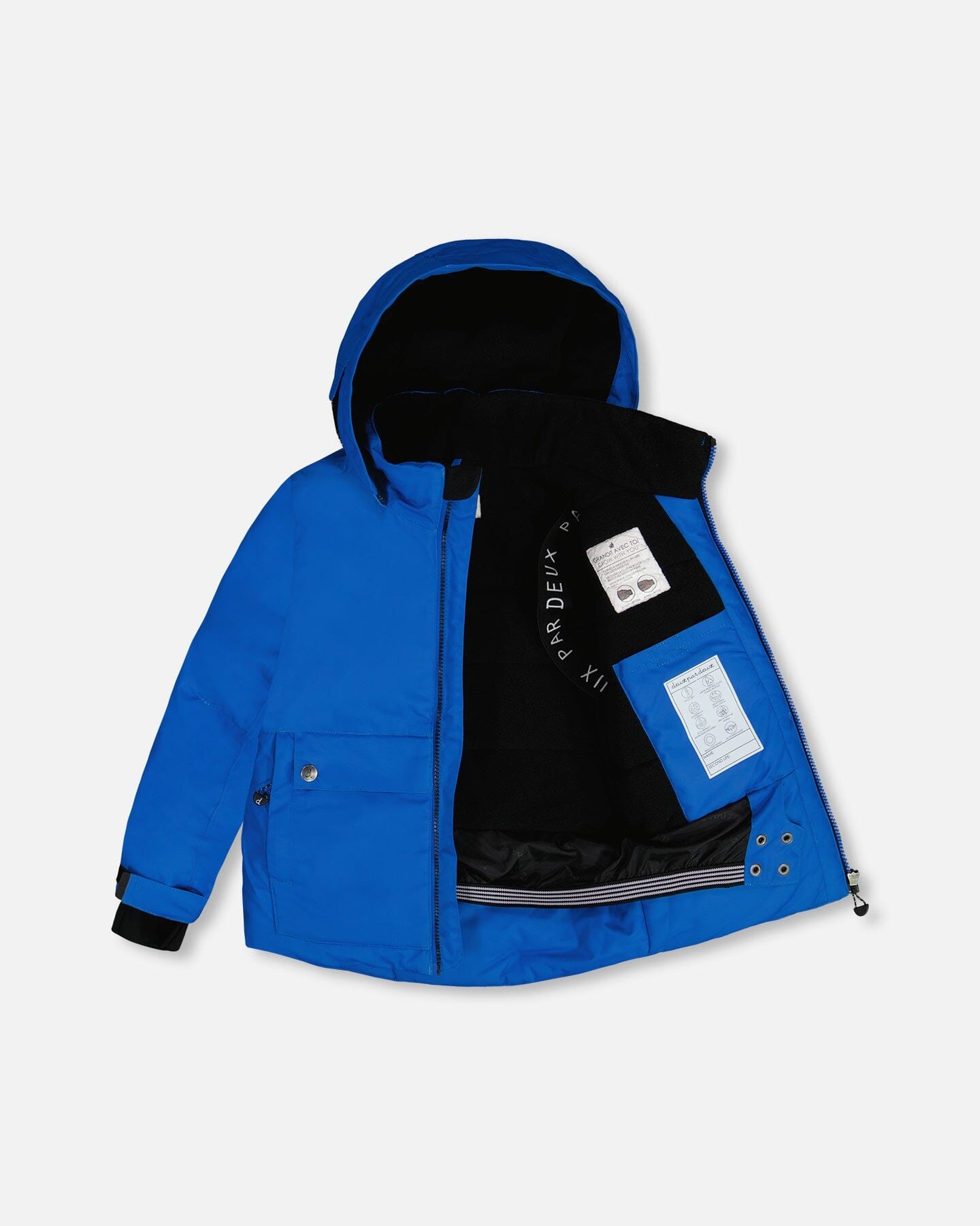 Two Piece Snowsuit Royal Blue And Black by Deux par Deux