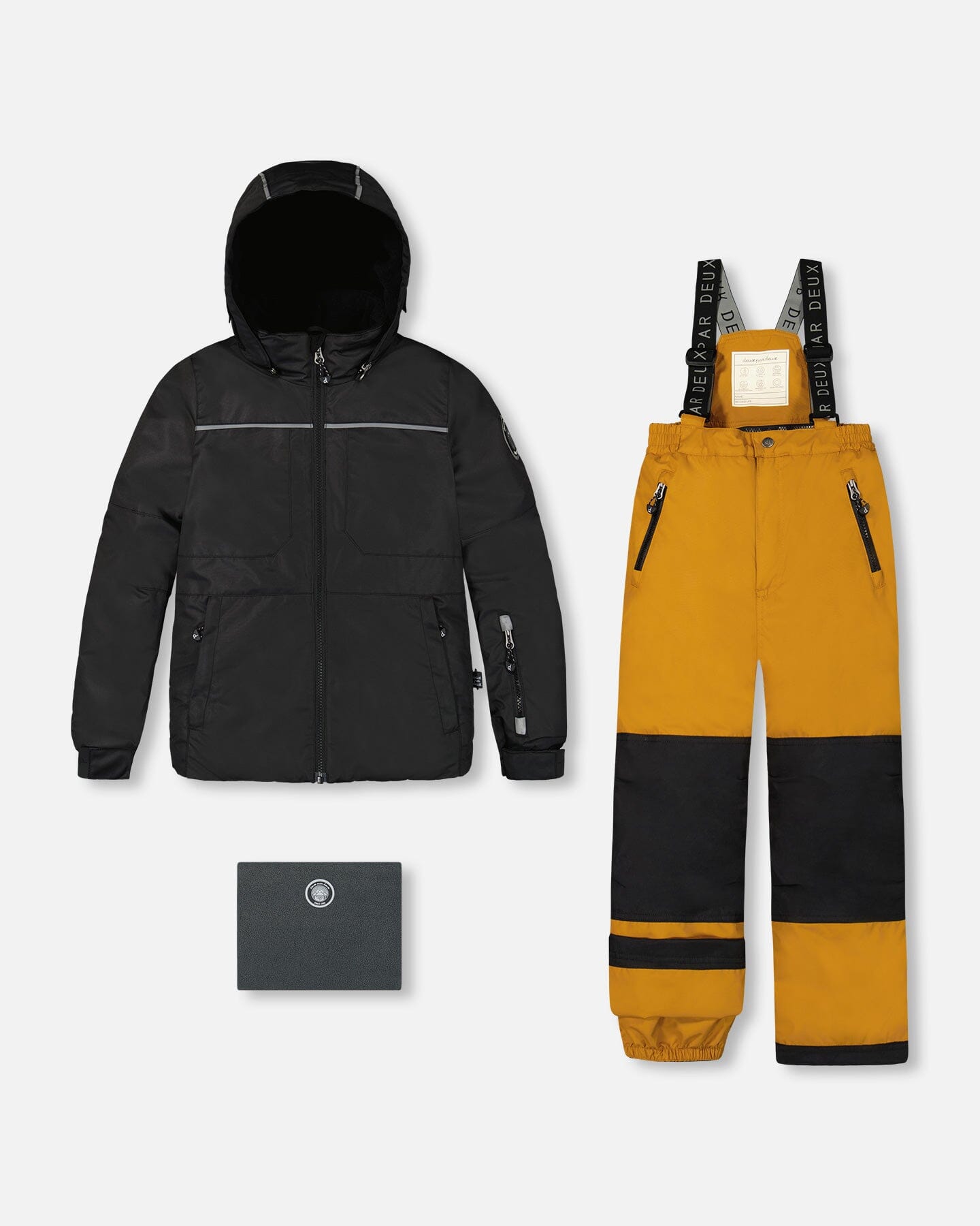 Two Piece Snowsuit Black And Spice by Deux par Deux