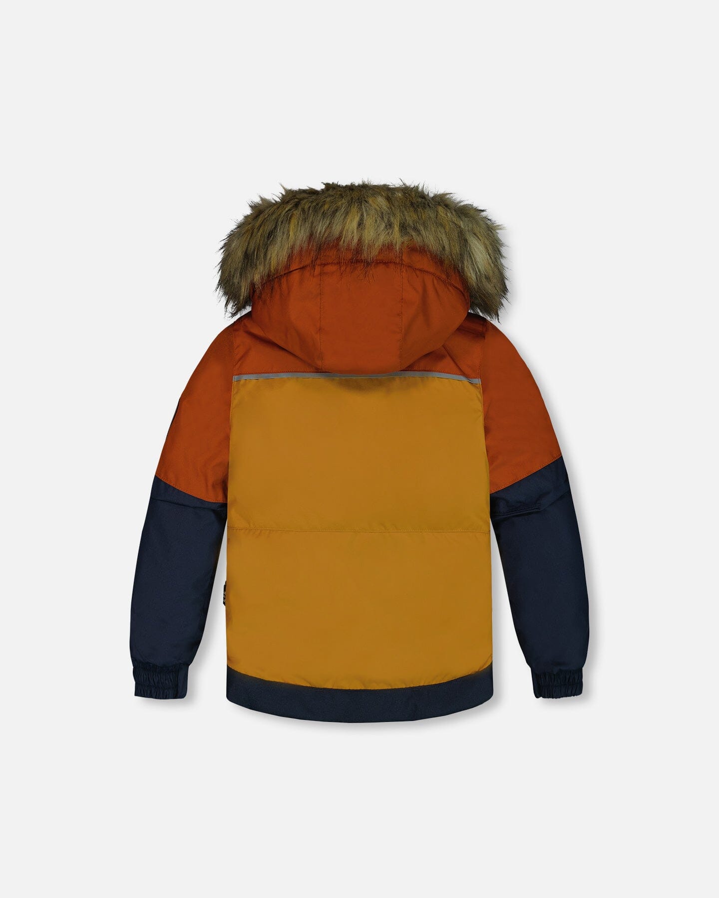 Two Piece Snowsuit Colorblock Burnt Orange, Brown And Navy by Deux par Deux