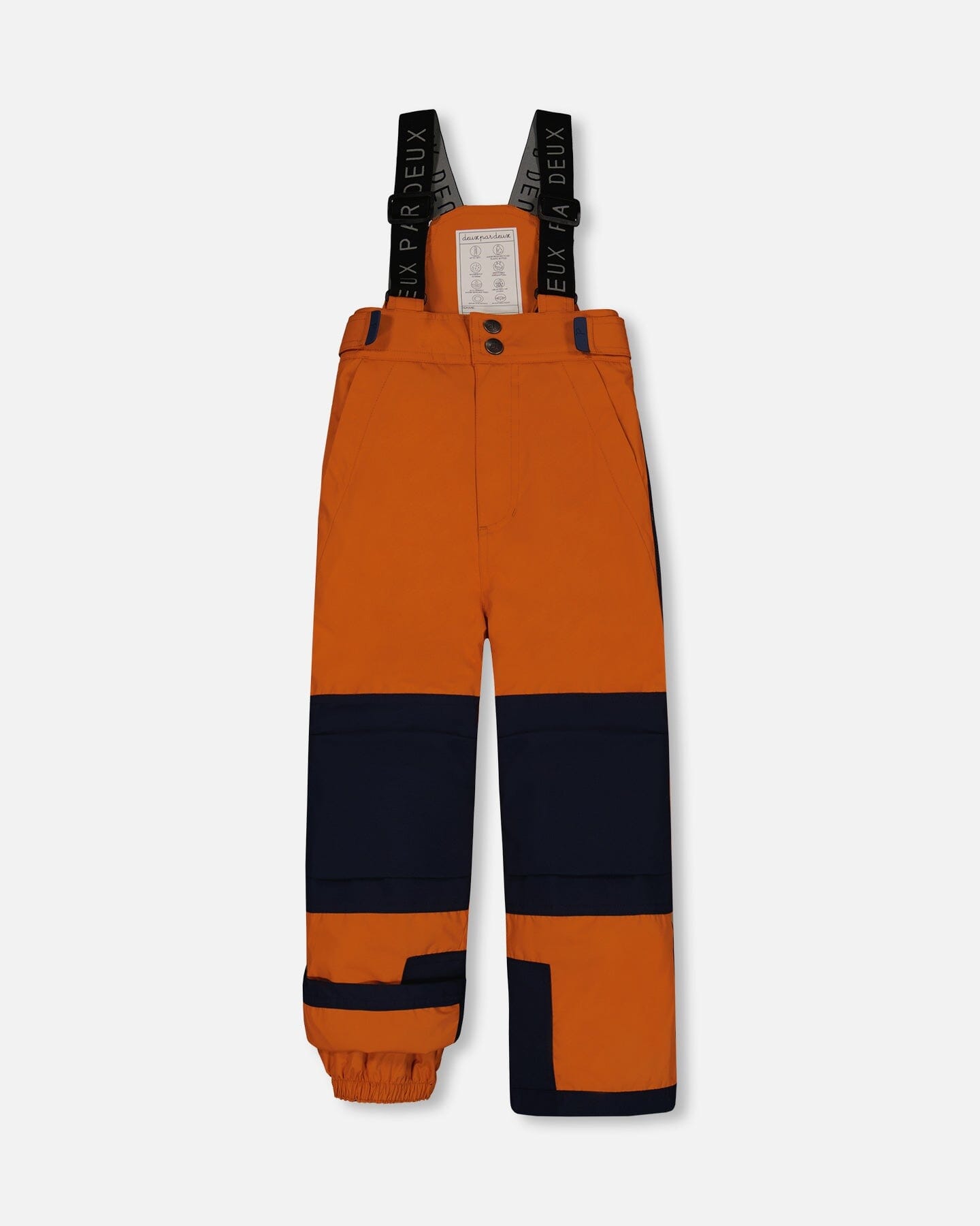 Two Piece Snowsuit Burnt Orange With Printed Animals And Glaciers by Deux par Deux