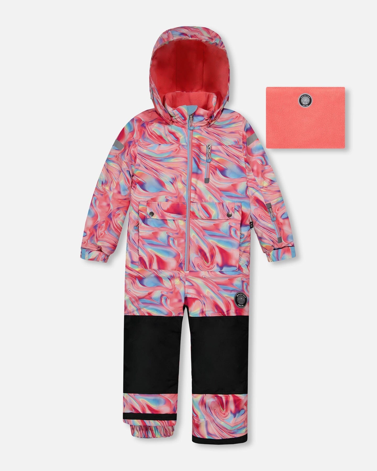 One Piece Snowsuit Printed Marble by Deux par Deux