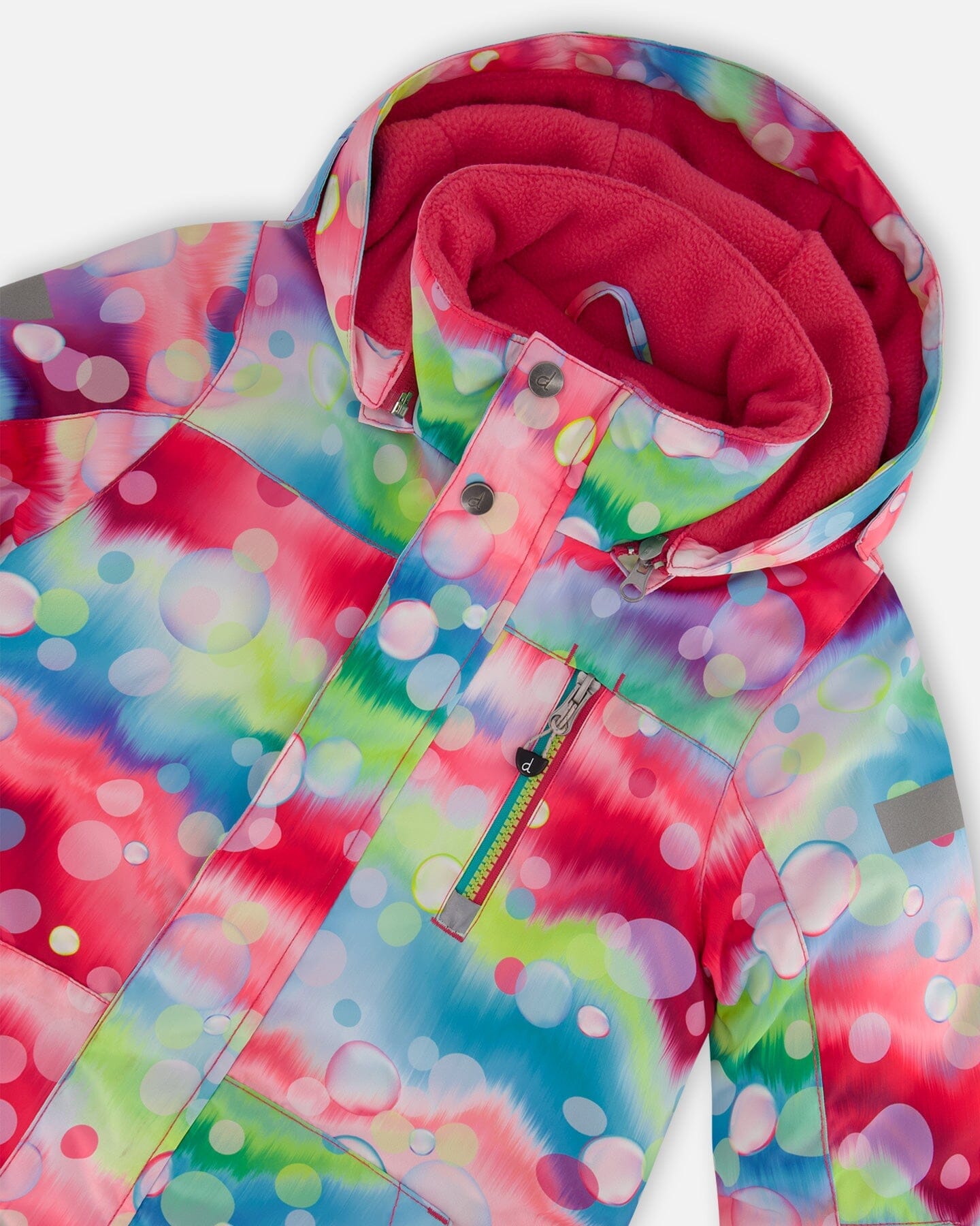 One Piece Snowsuit Printed Multicolor Bubbles by Deux par Deux