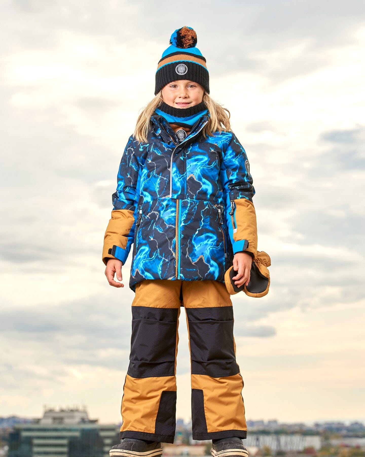 Two Piece Snowsuit Spice And Printed Storm by Deux par Deux