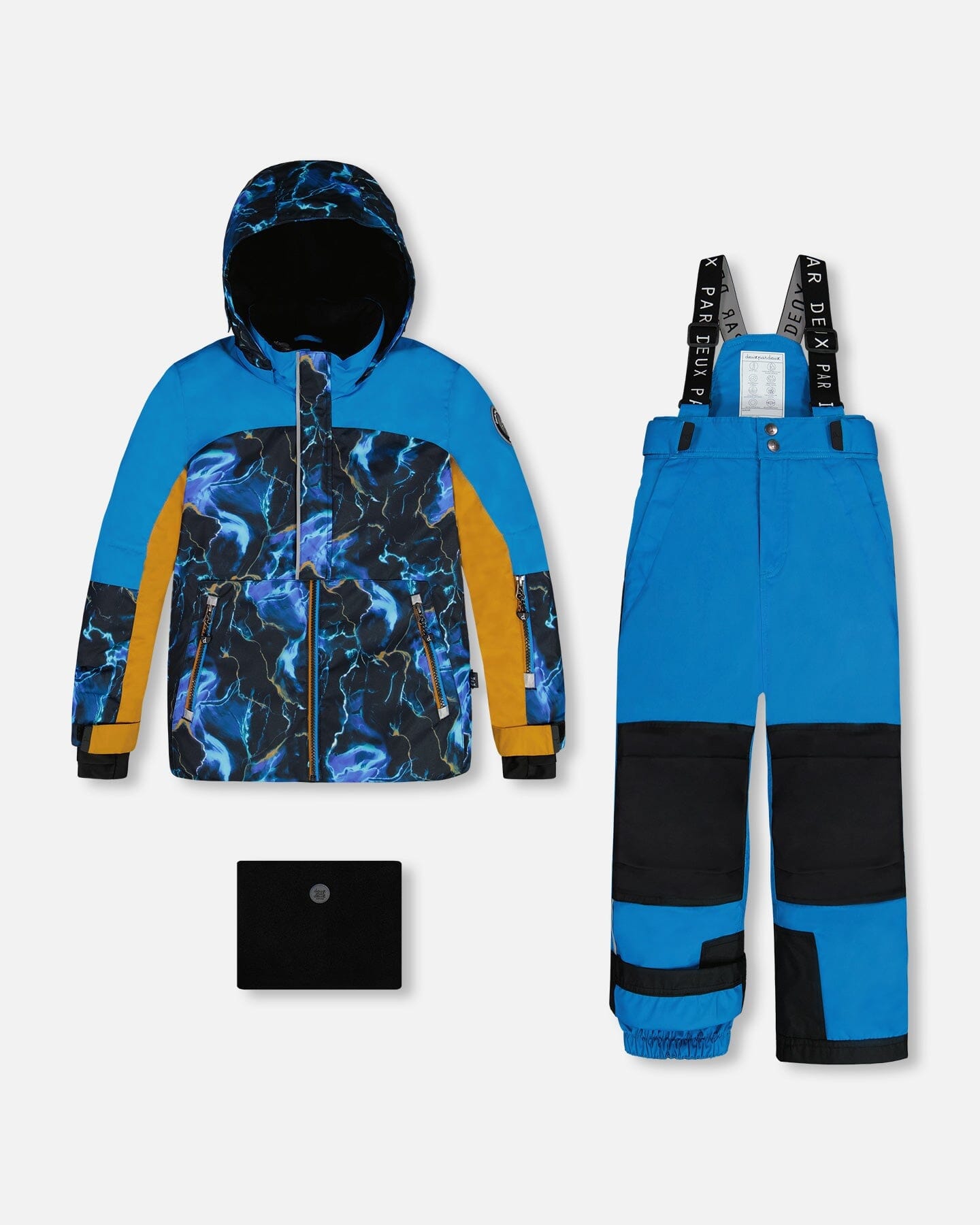 Two Piece Snowsuit Royal Blue Printed Storm by Deux par Deux