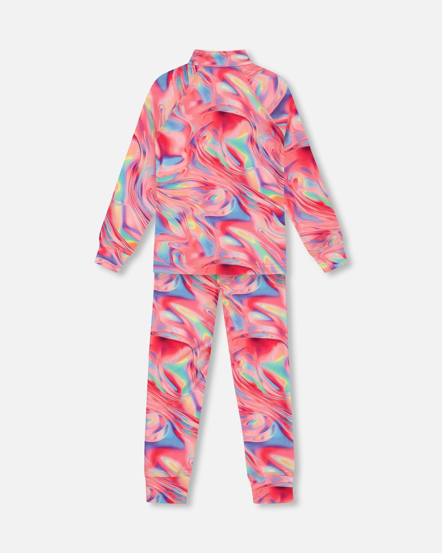 Two Piece Thermal Underwear Set Printed Marble by Deux par Deux