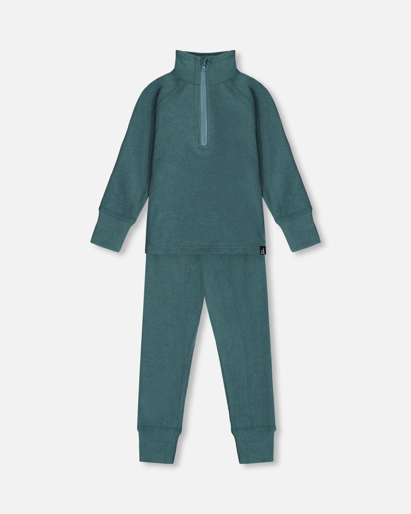 Two Piece Thermal Underwear Set Pine Green by Deux par Deux