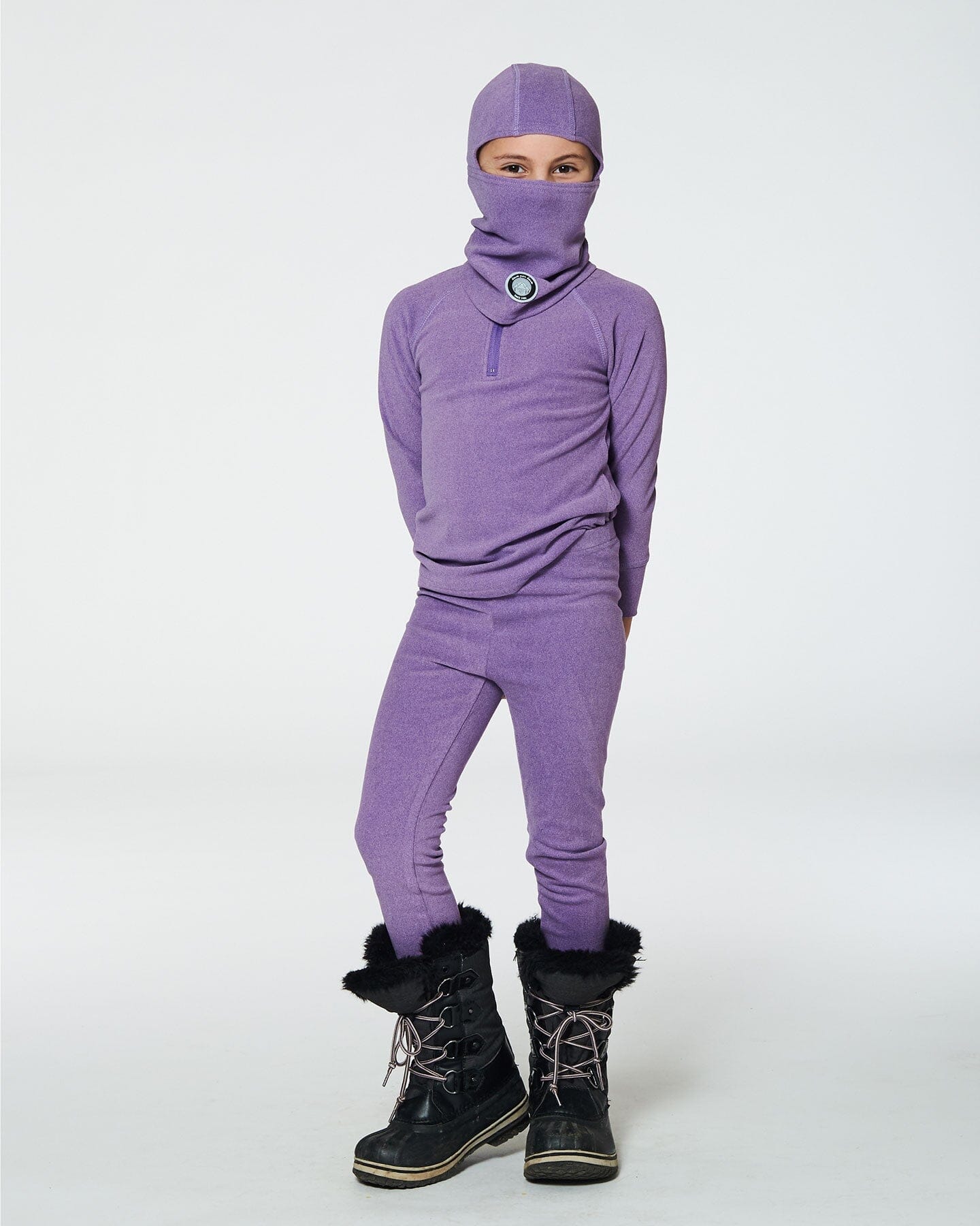 Two Piece Thermal Underwear Set Purple by Deux par Deux