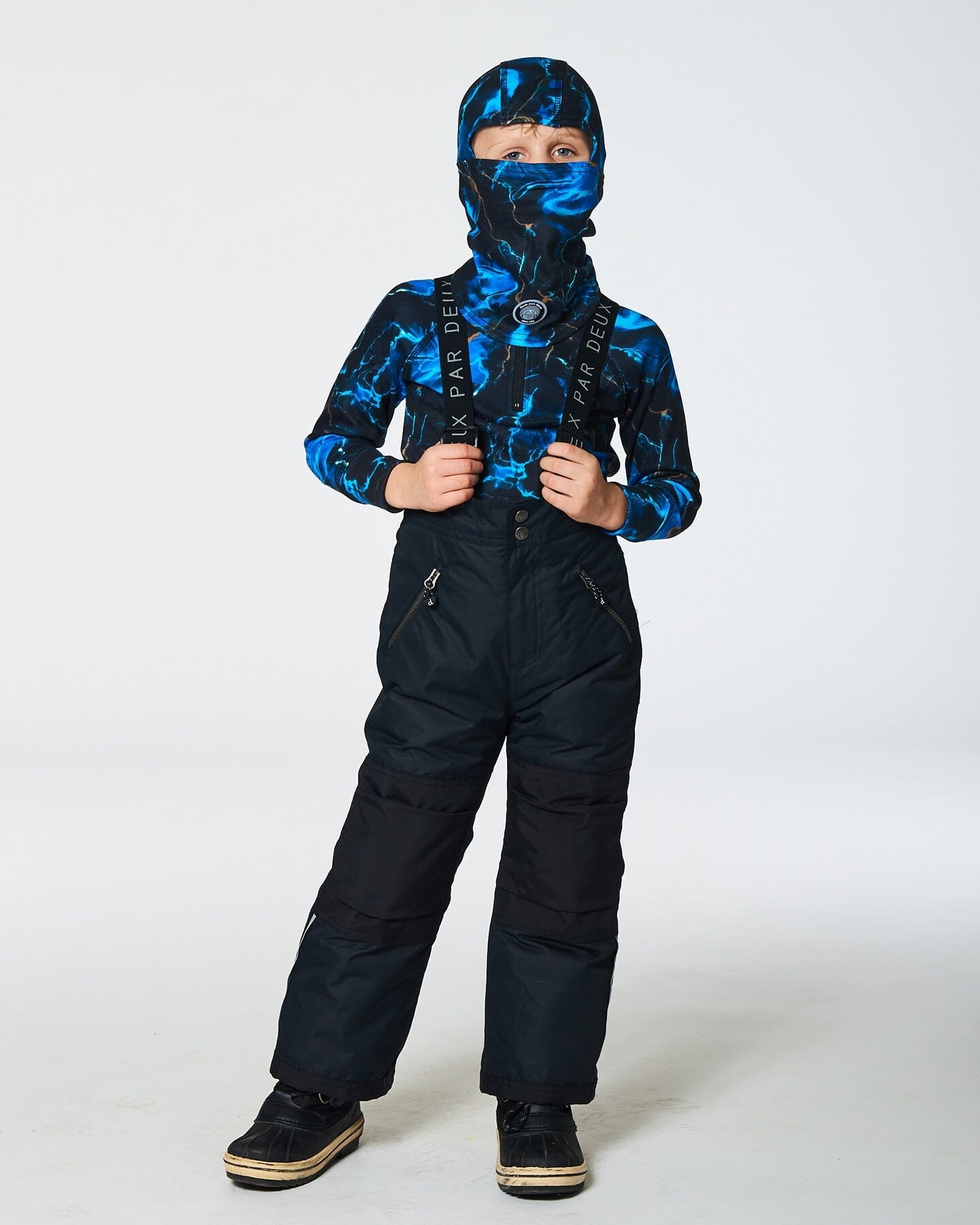 Jersey Balaclava Black Printed Storm by Deux par Deux