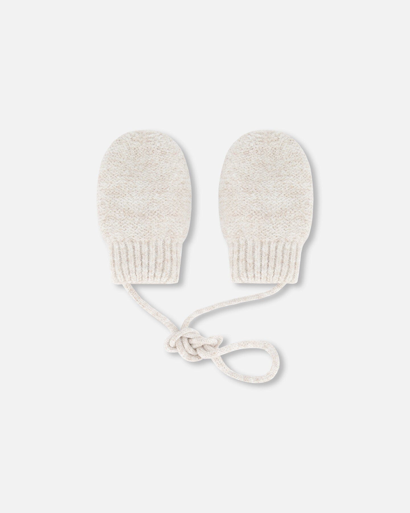 Newborn Knit Mittens No Thumbs Off White by Deux par Deux