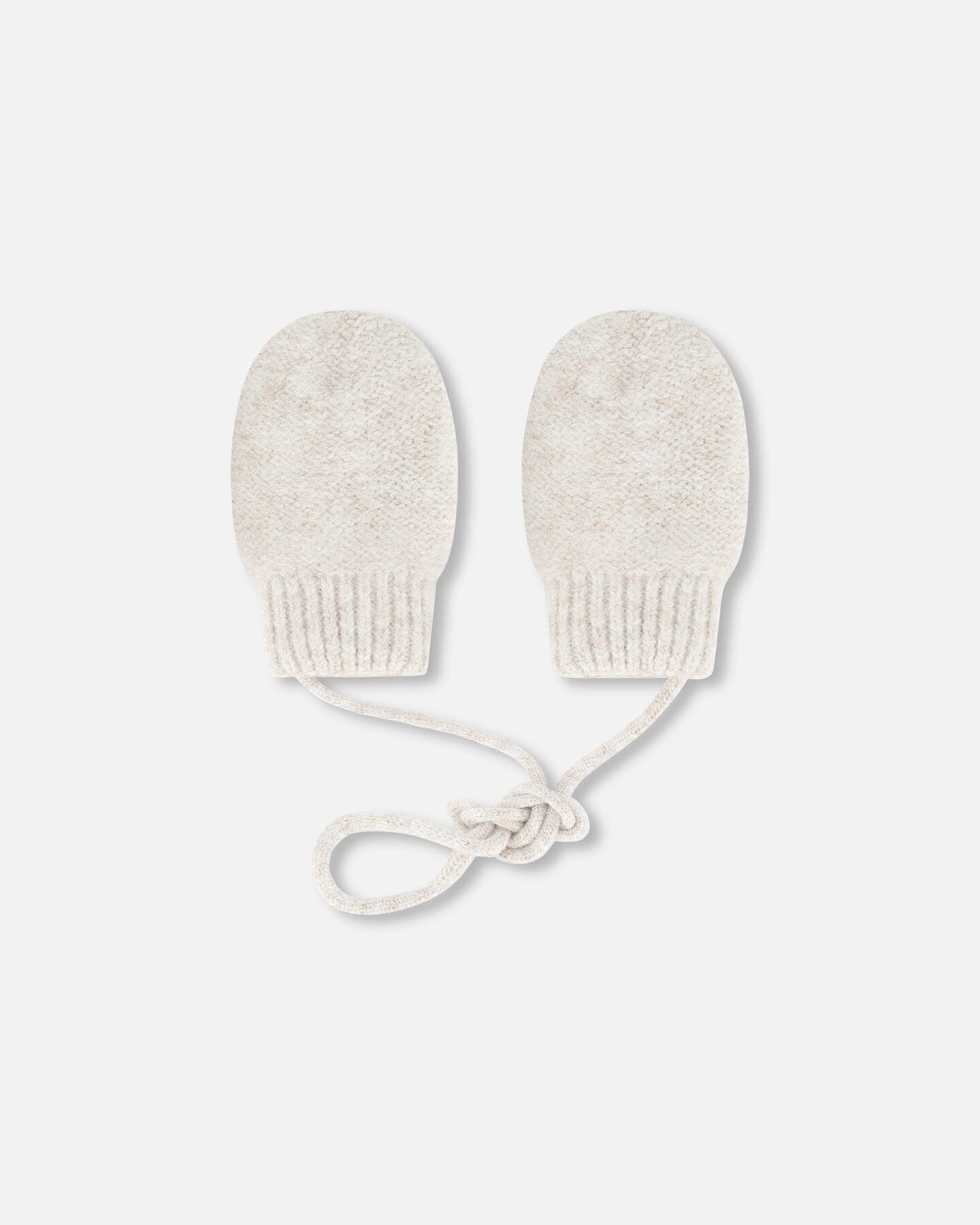 Newborn Knit Mittens No Thumbs Off White by Deux par Deux