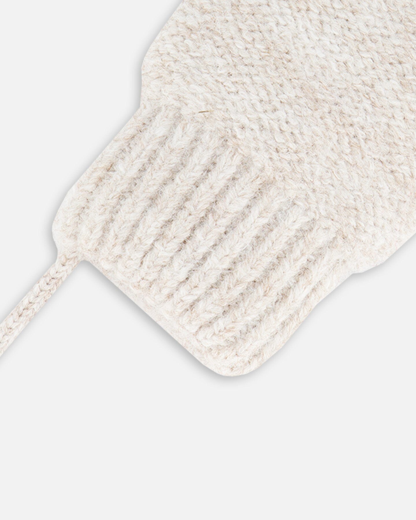 Newborn Knit Mittens No Thumbs Off White by Deux par Deux