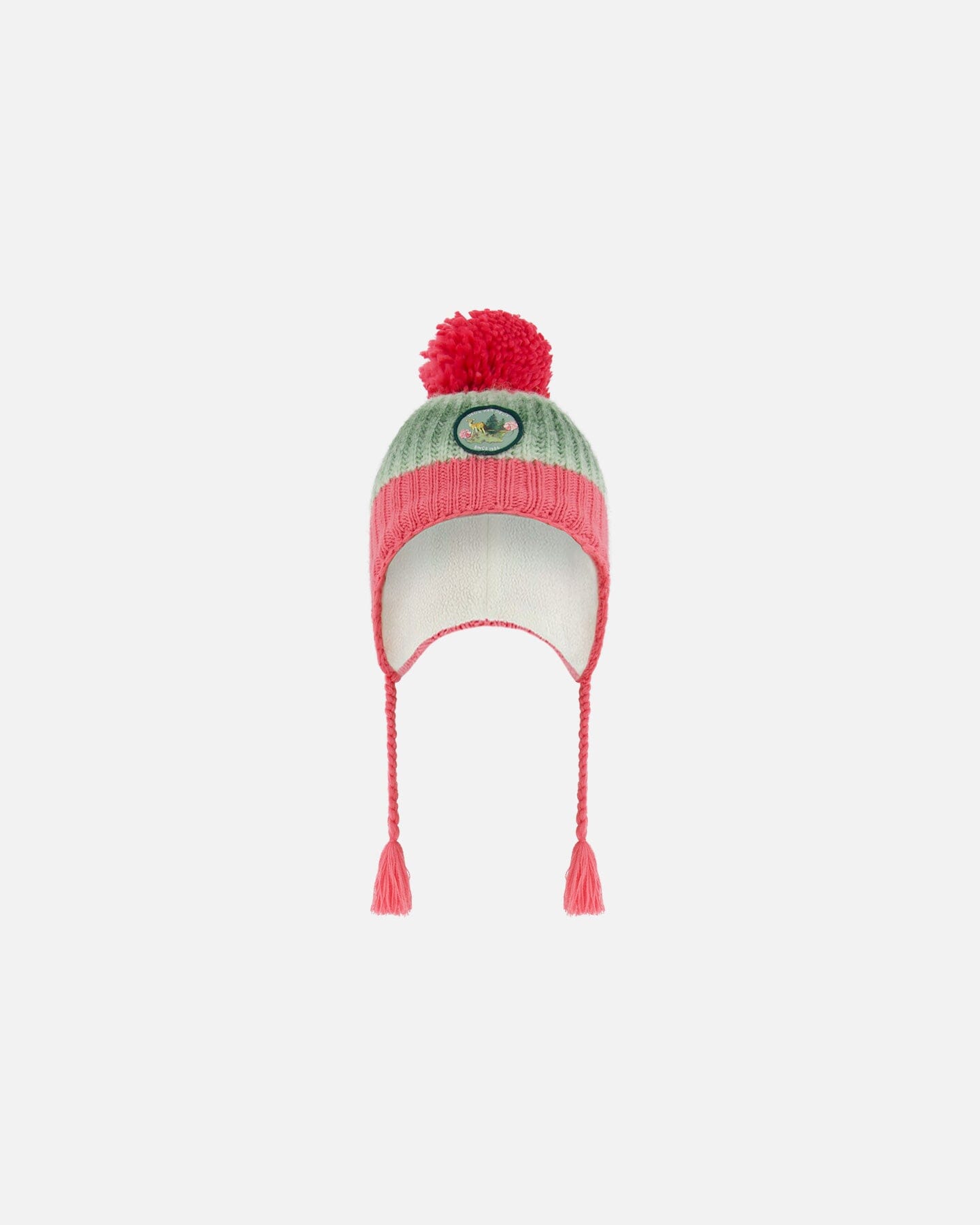 Peruvian Knit Hat Pink And Gradient Green by Deux par Deux