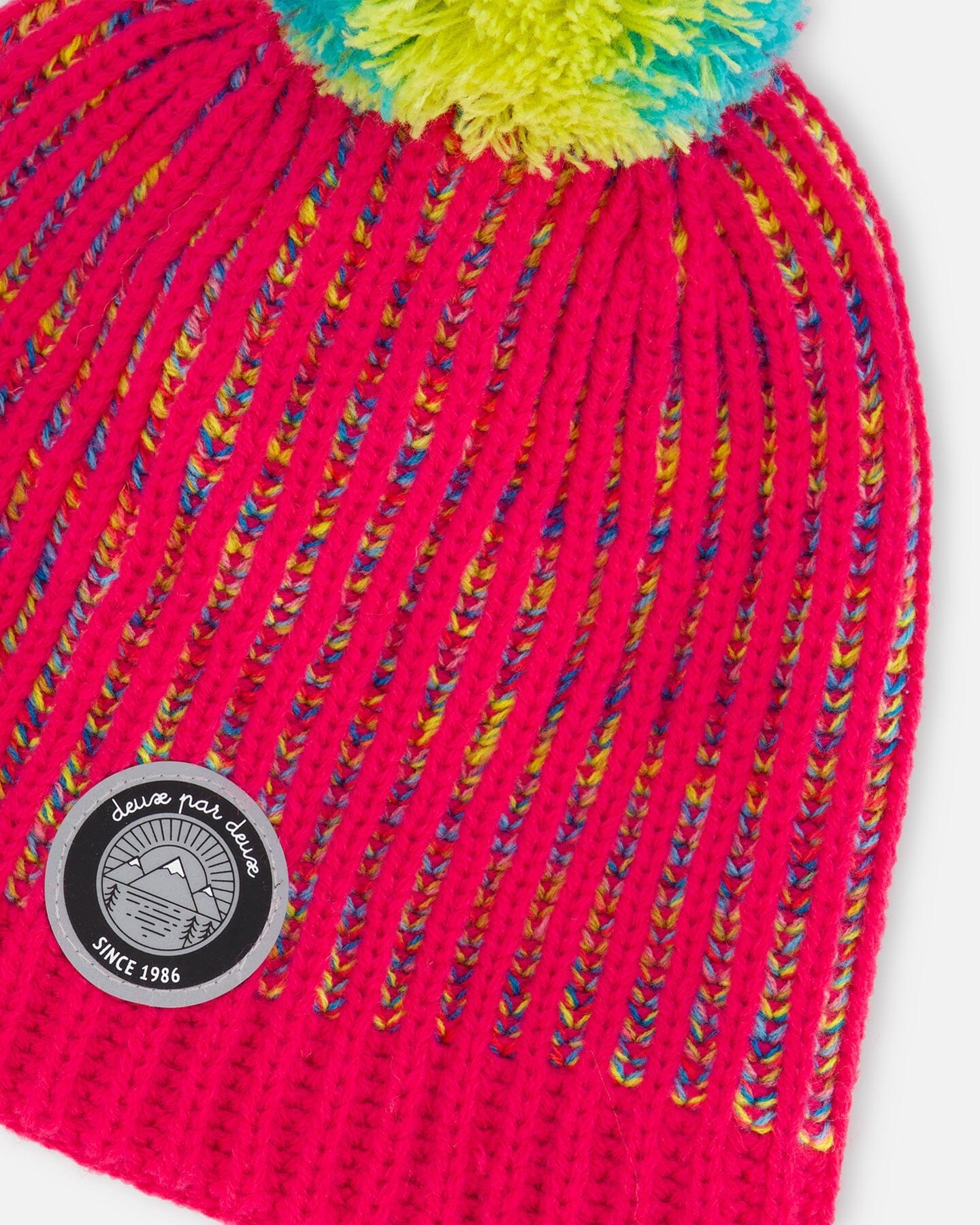 Knit Hat Pink And Multicolor by Deux par Deux