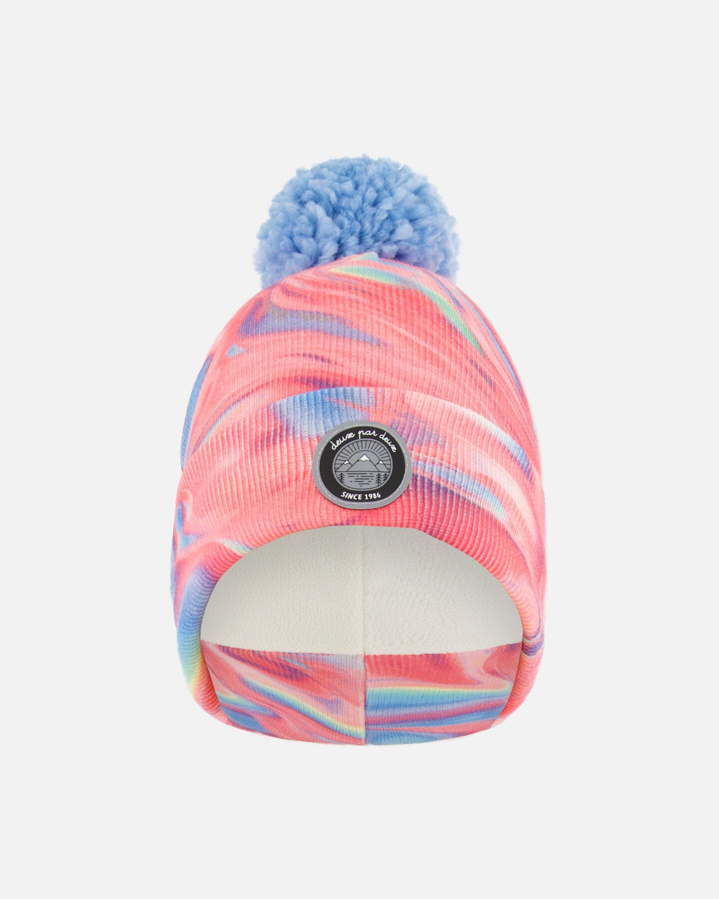 Knit Hat Pink And Air Blue Marble by Deux par Deux