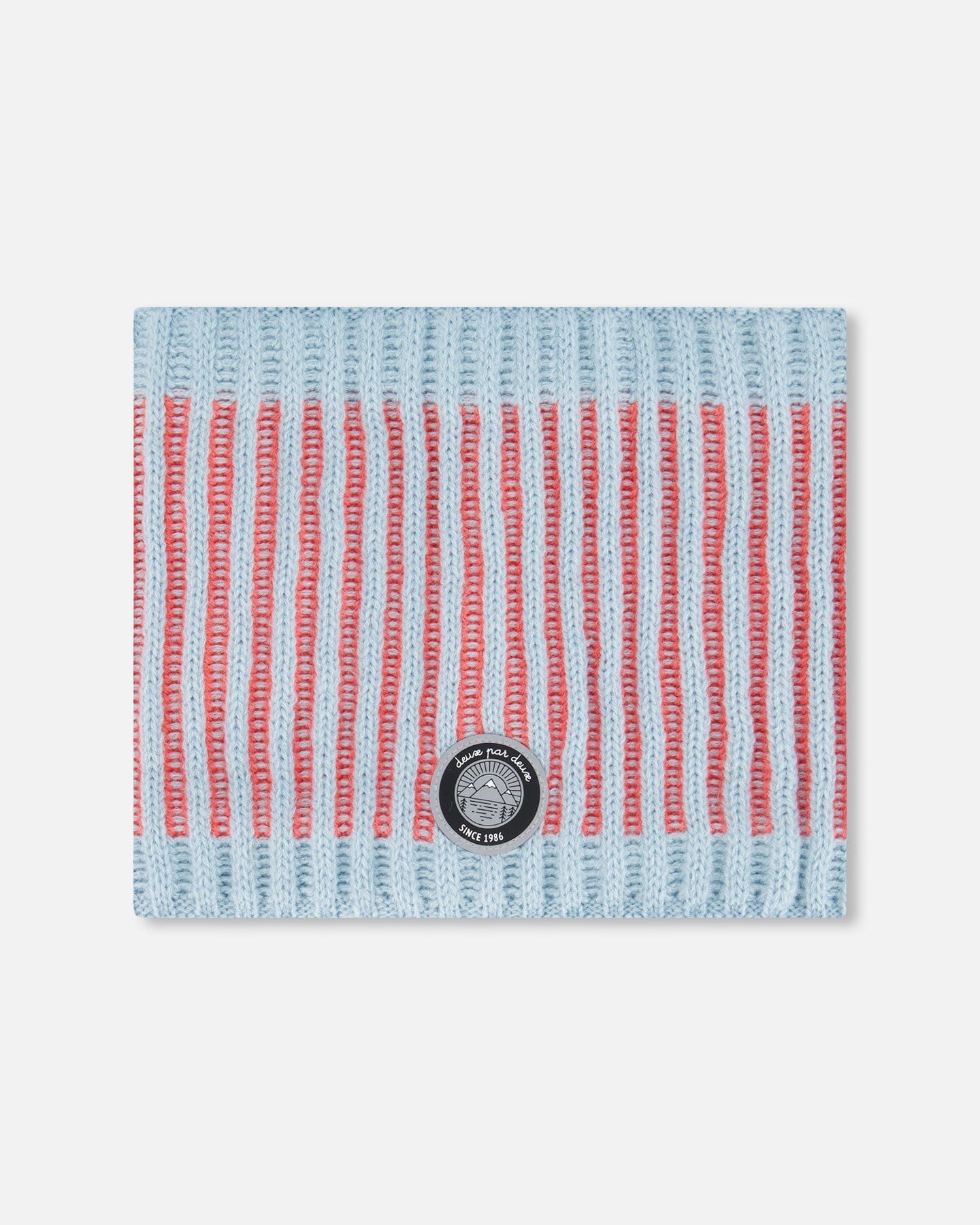 Knit Neckwarmer Air Blue And Coral by Deux par Deux