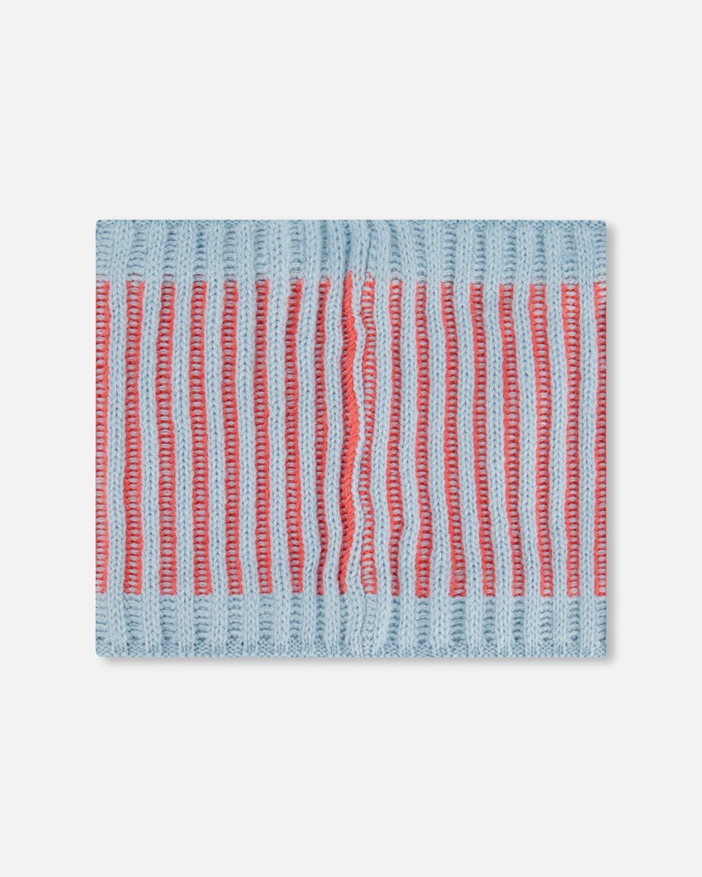 Knit Neckwarmer Air Blue And Coral by Deux par Deux