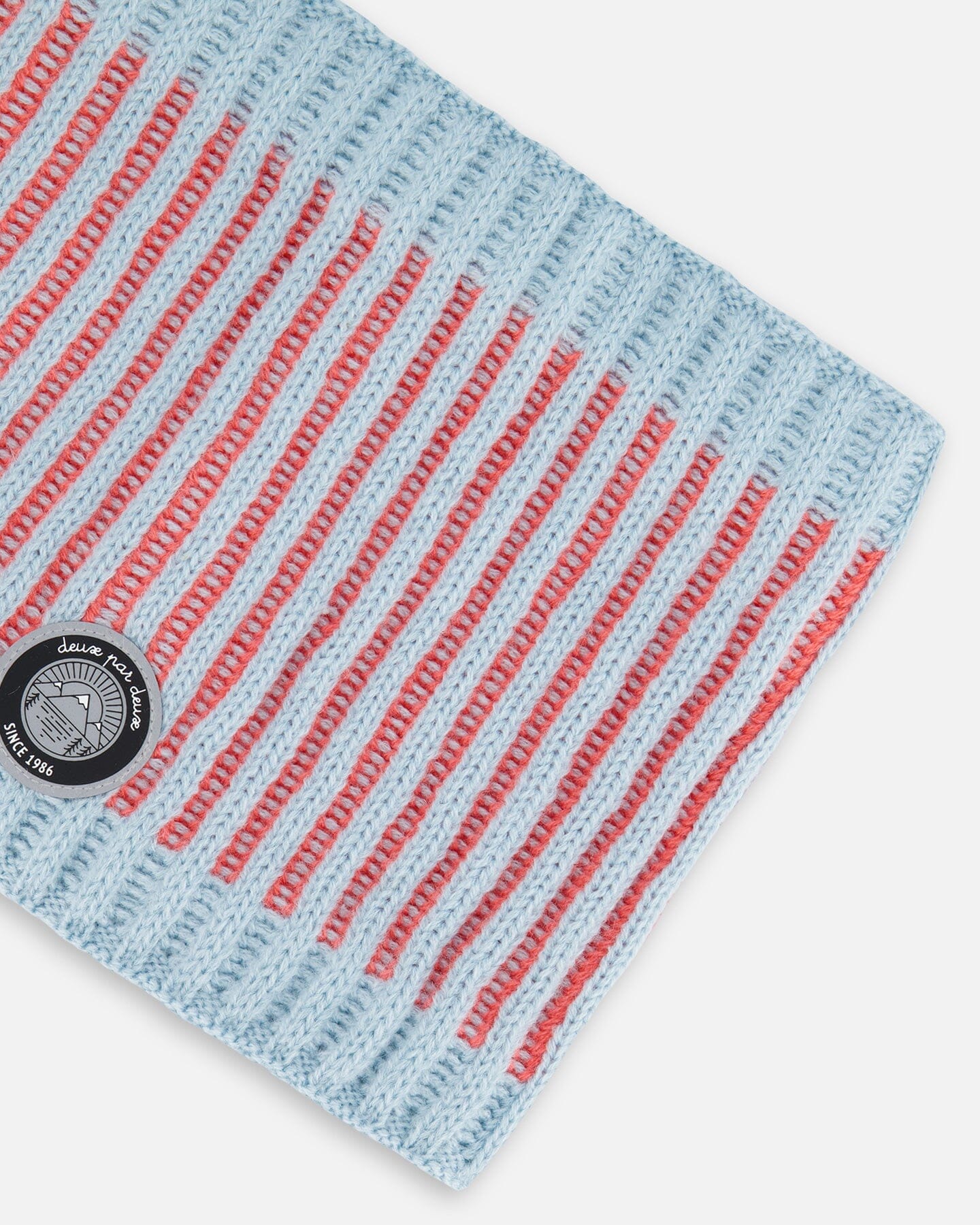 Knit Neckwarmer Air Blue And Coral by Deux par Deux