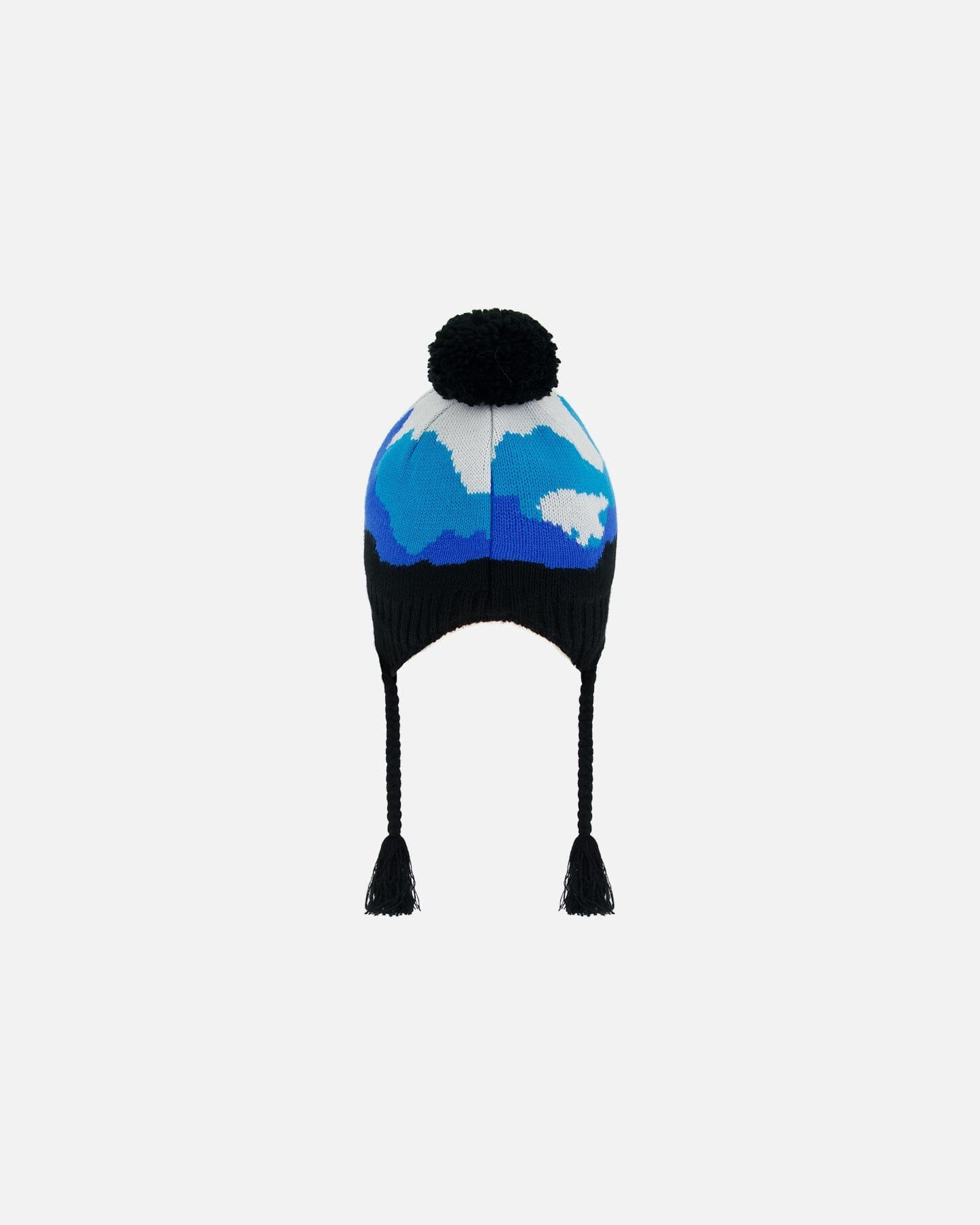 Peruvian Knit Hat Royal Blue Bears And Black by Deux par Deux