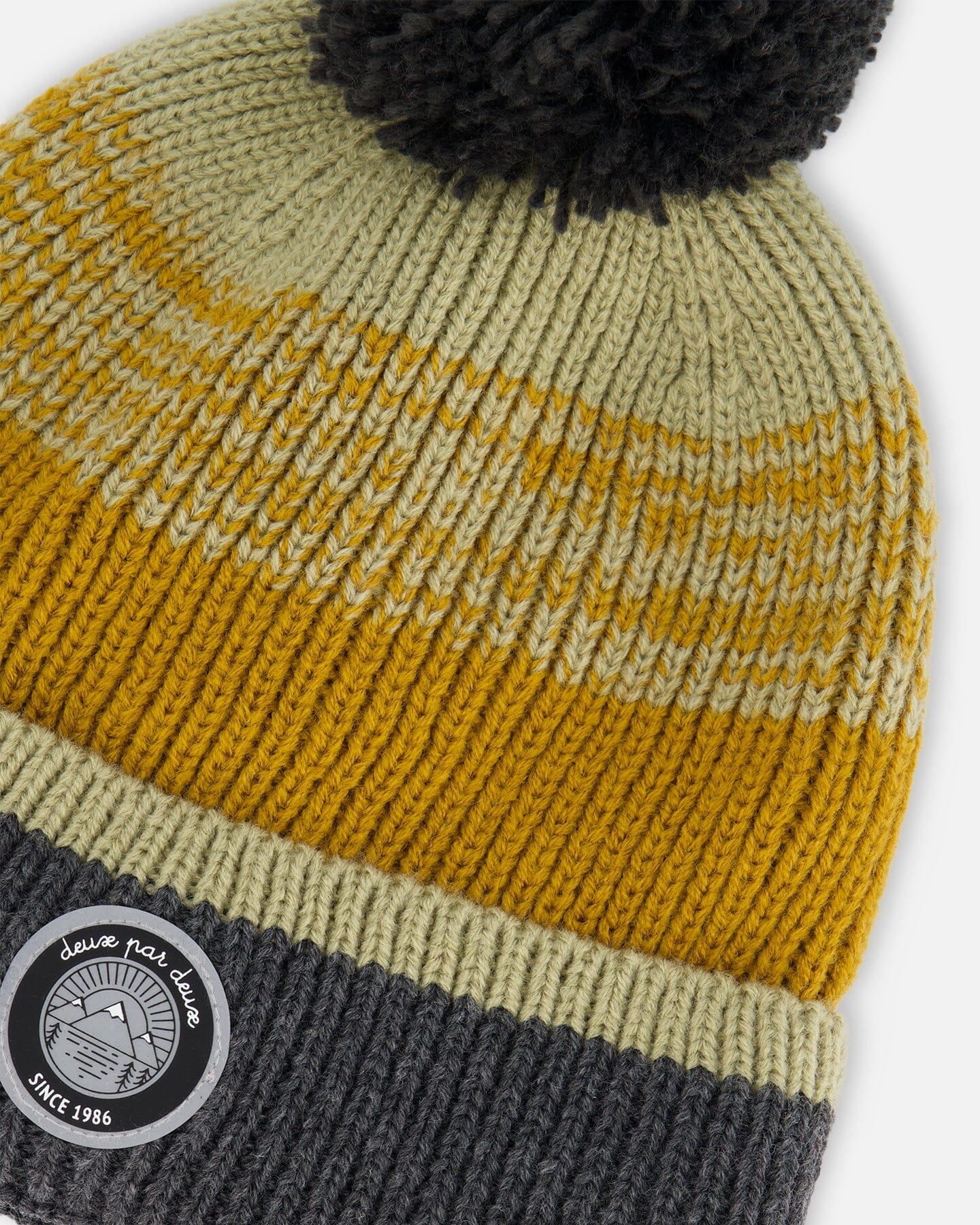 Knit Hat Gray, Spice And Sage by Deux par Deux