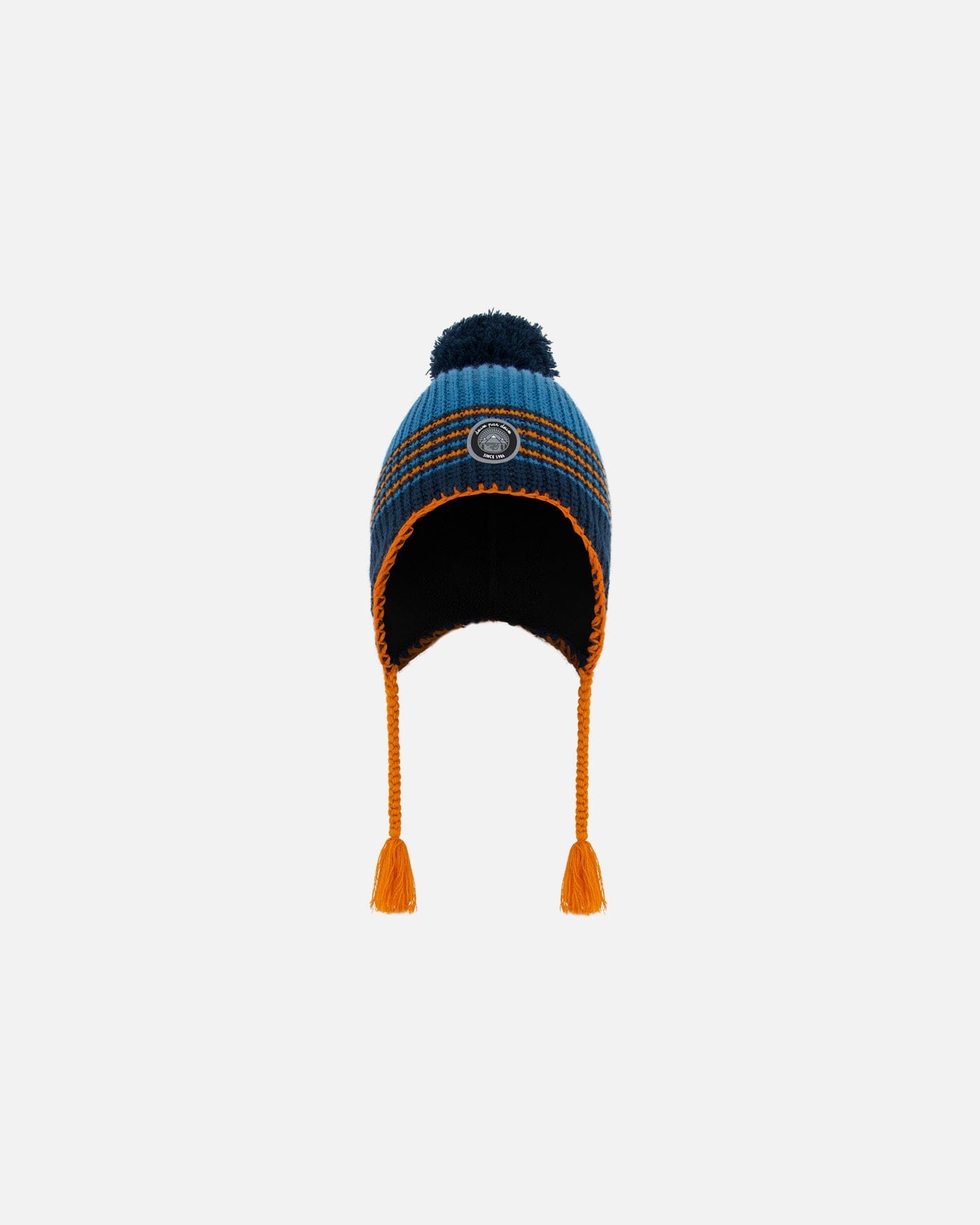 Peruvian Knit Hat Blue And Orange by Deux par Deux