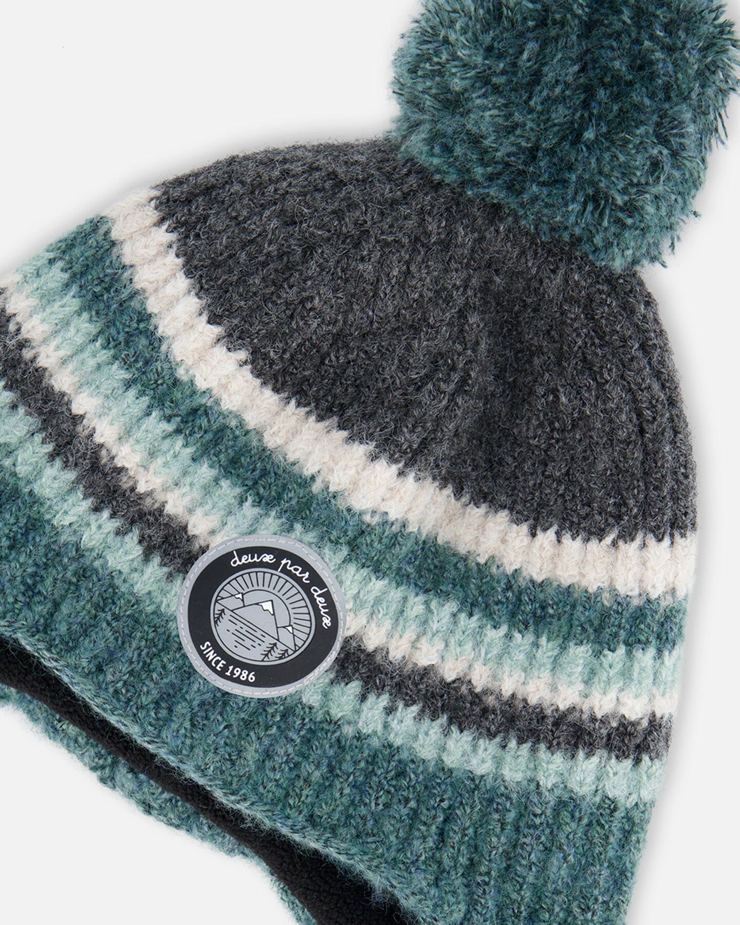 Peruvian Knit Hat Gradient Green by Deux par Deux