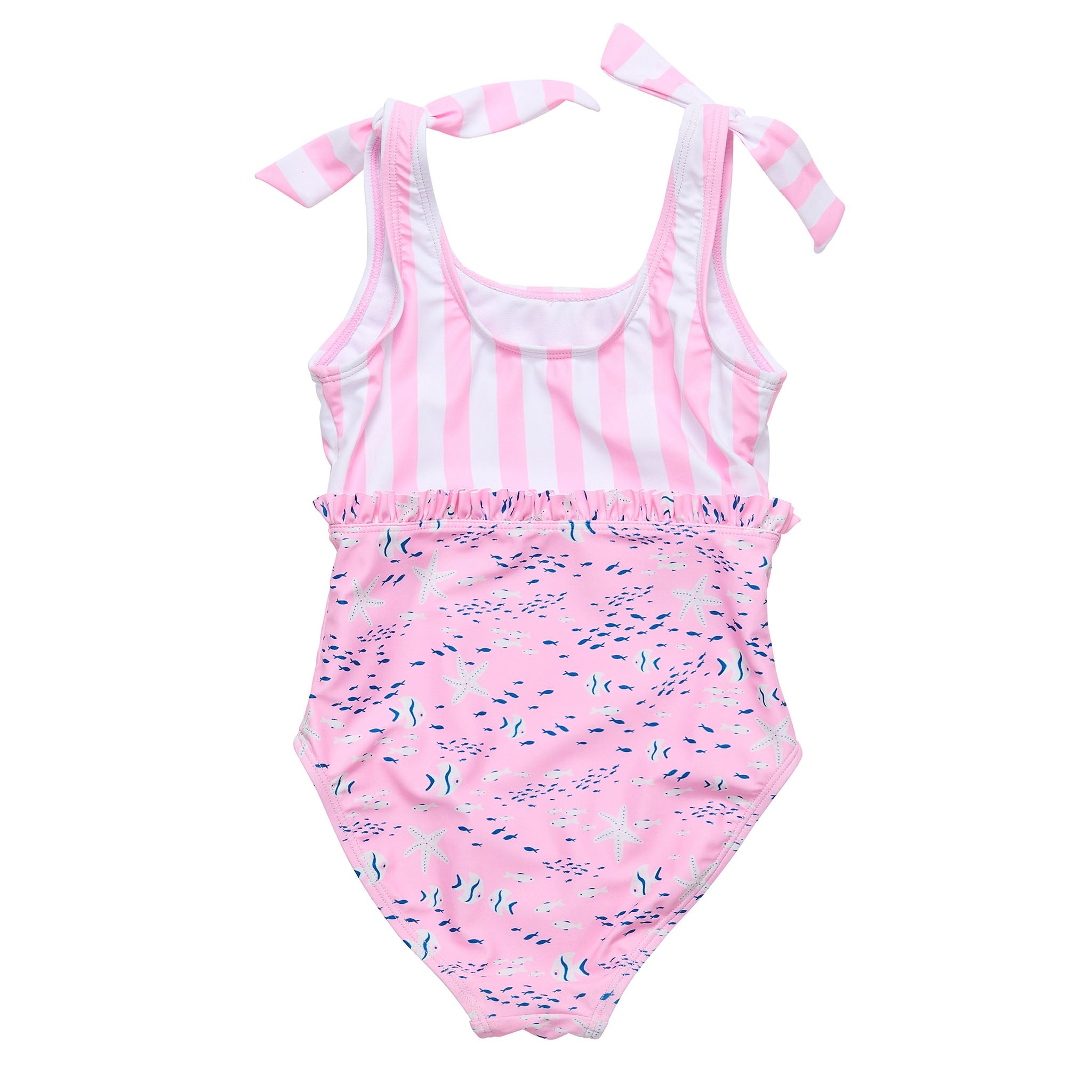 Pink Sea Shoulder Tie Swimsuit