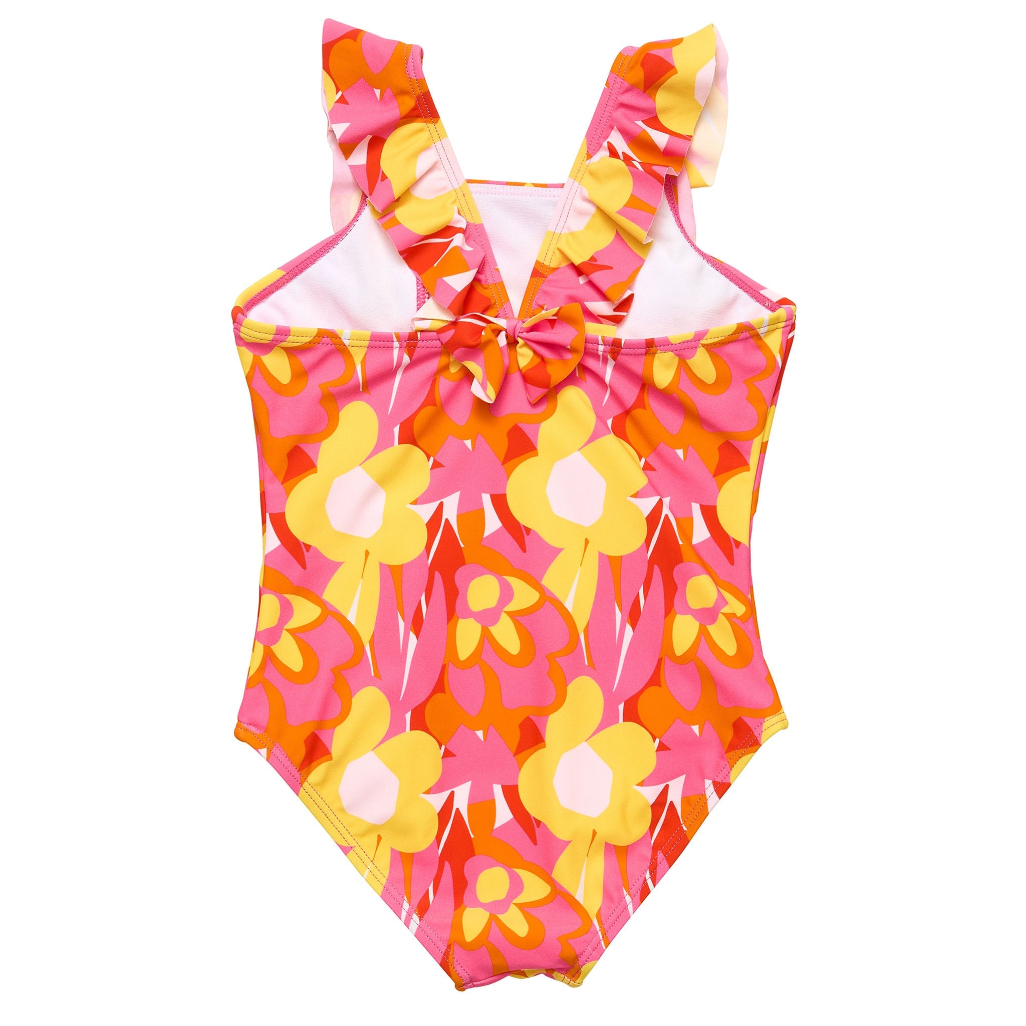 Pop Of Sunshine Ruffle Shoulder Swimsuit