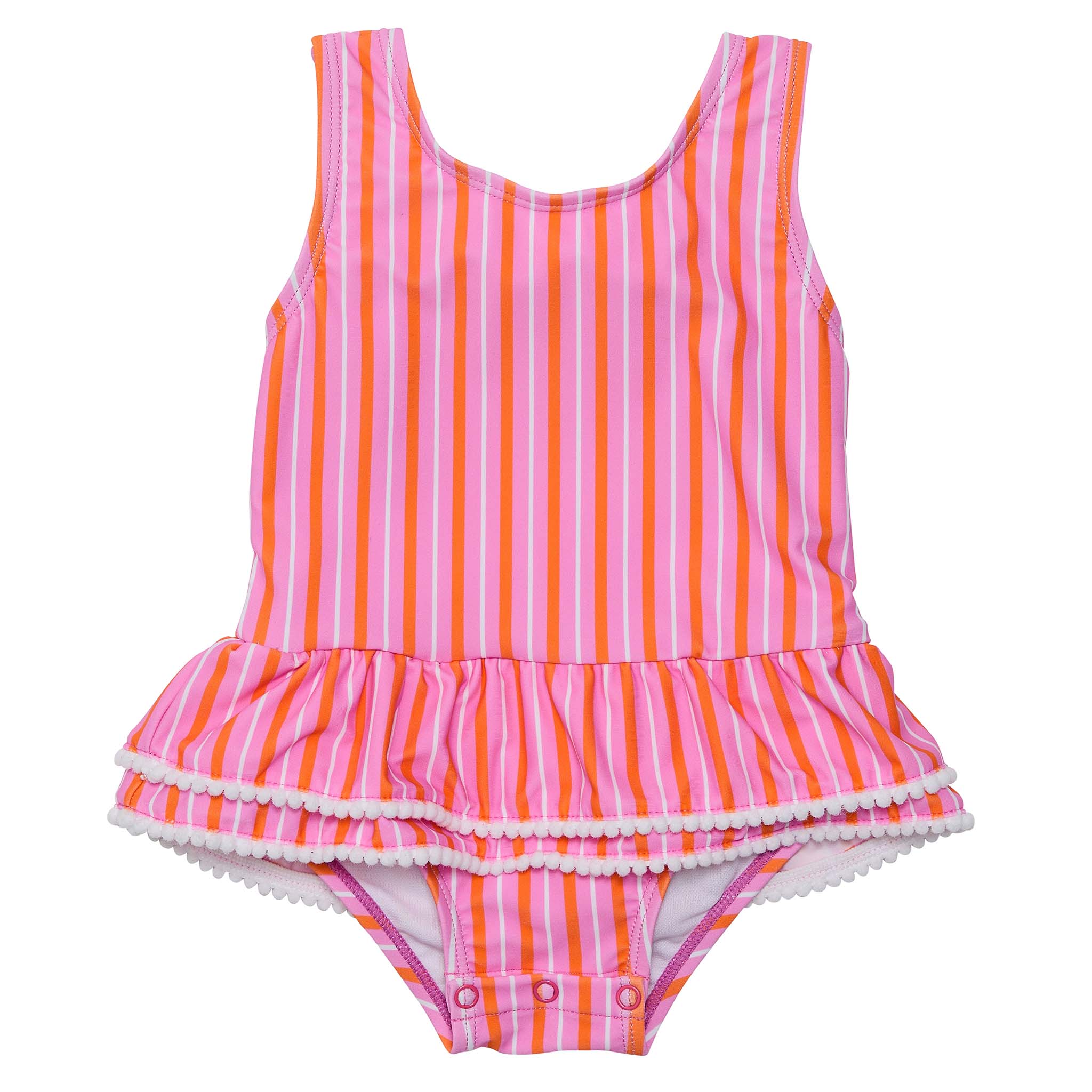 Stripy Sunset Sustainable Skirt Swimsuit