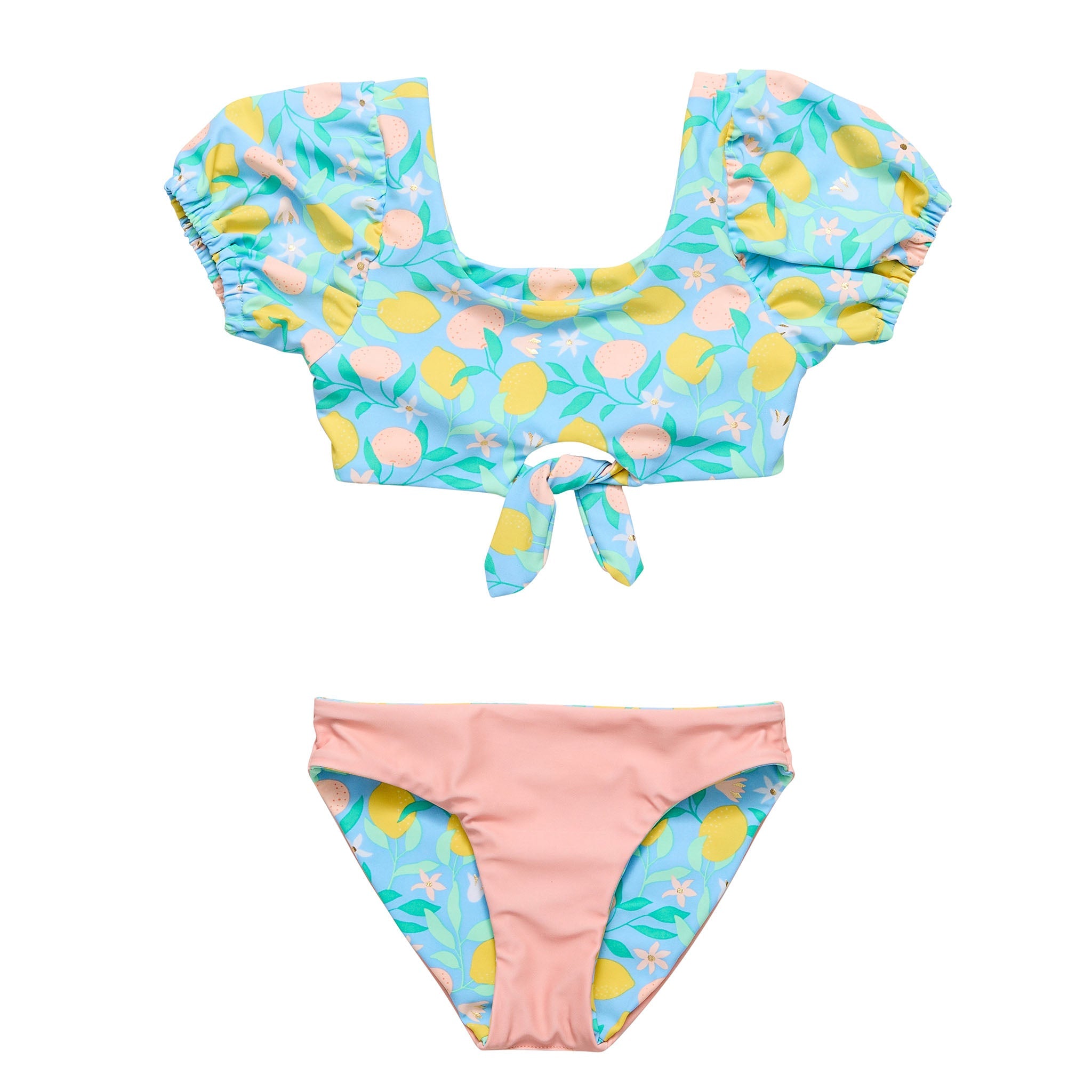 Lemon Drops Knot Front Bikini