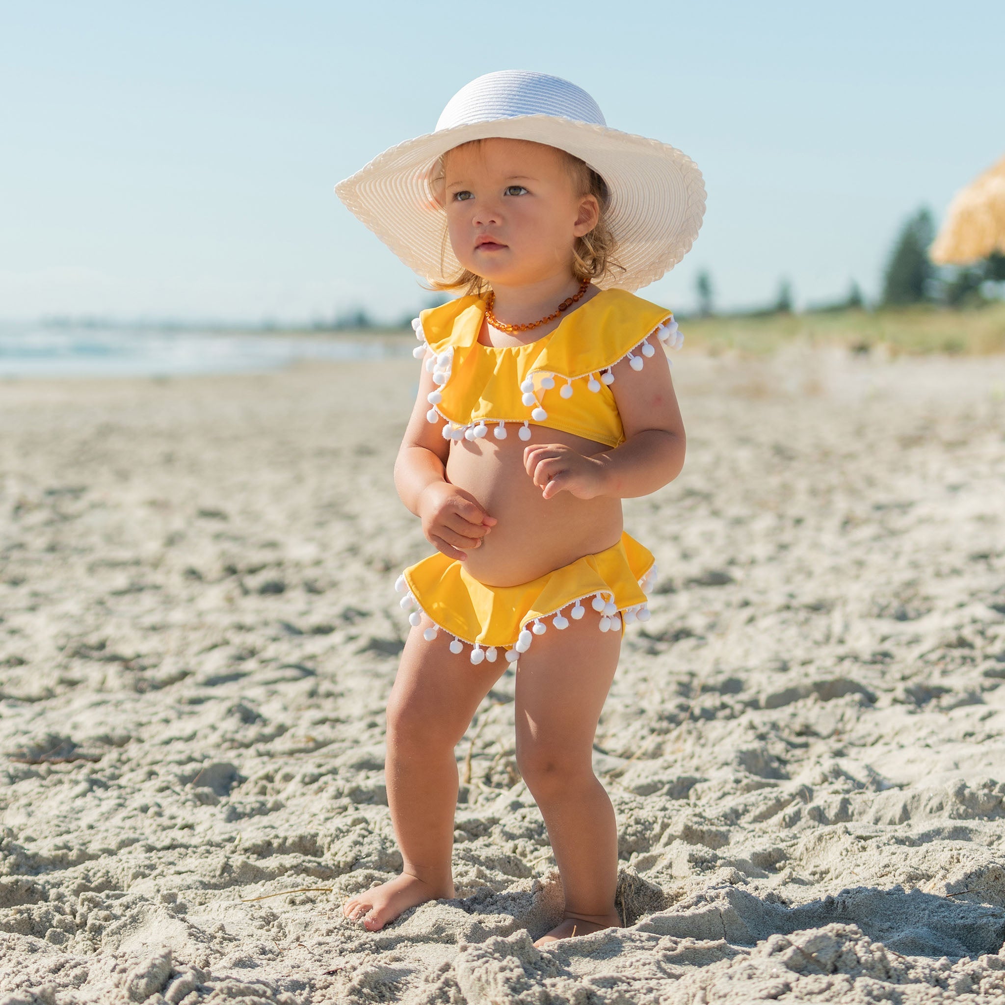 Hello Yellow Flounce Bikini