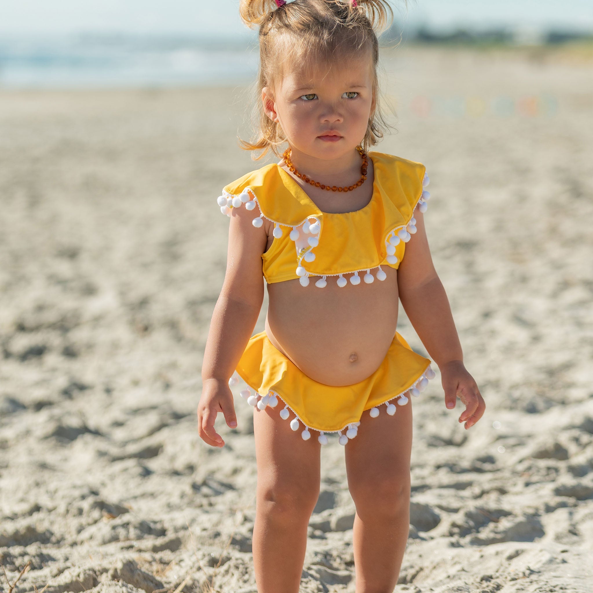 Hello Yellow Flounce Bikini