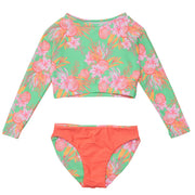 Coastal Shells Sustainable Crop Ls Rash Top Set