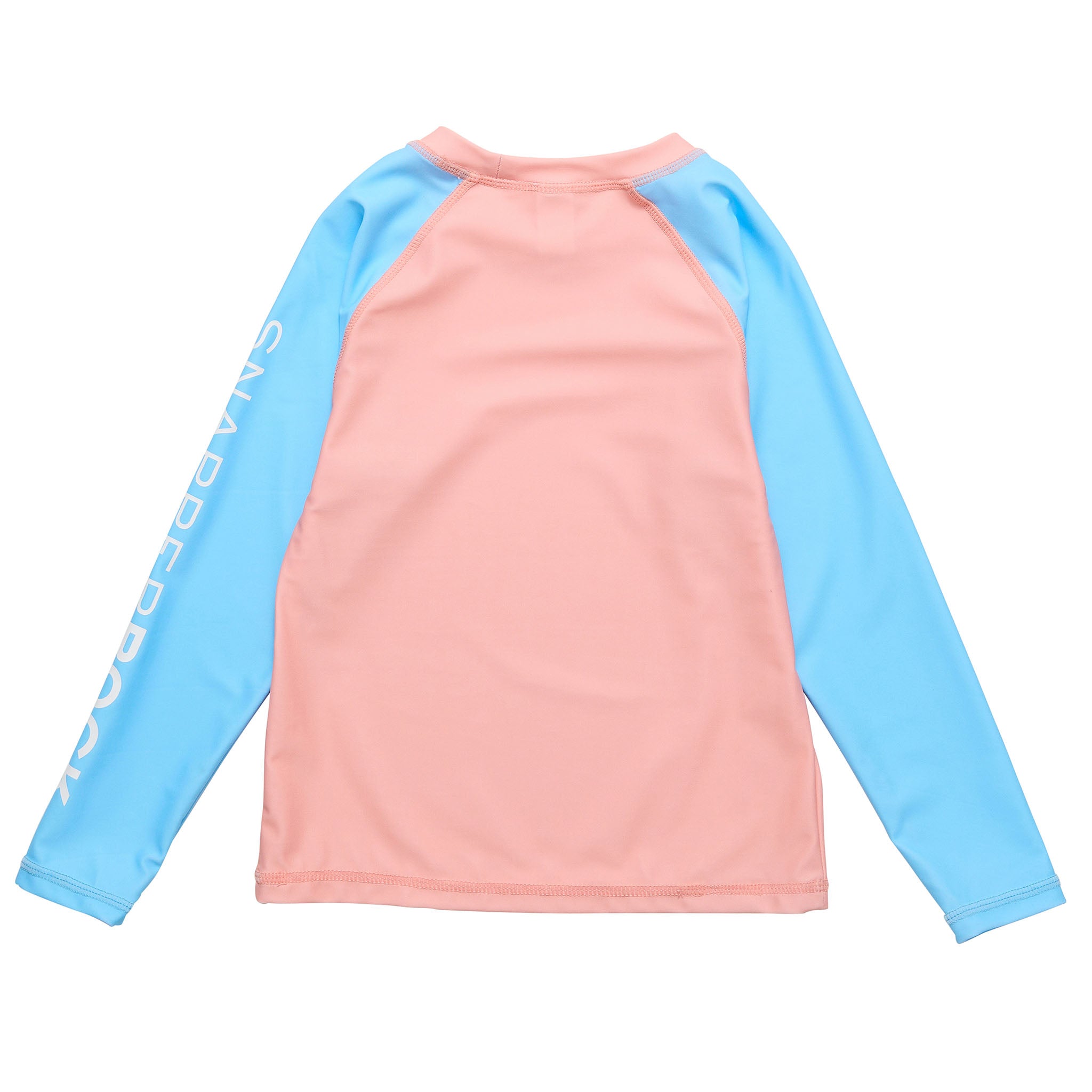 Peach Colorblock Ls Rash Top