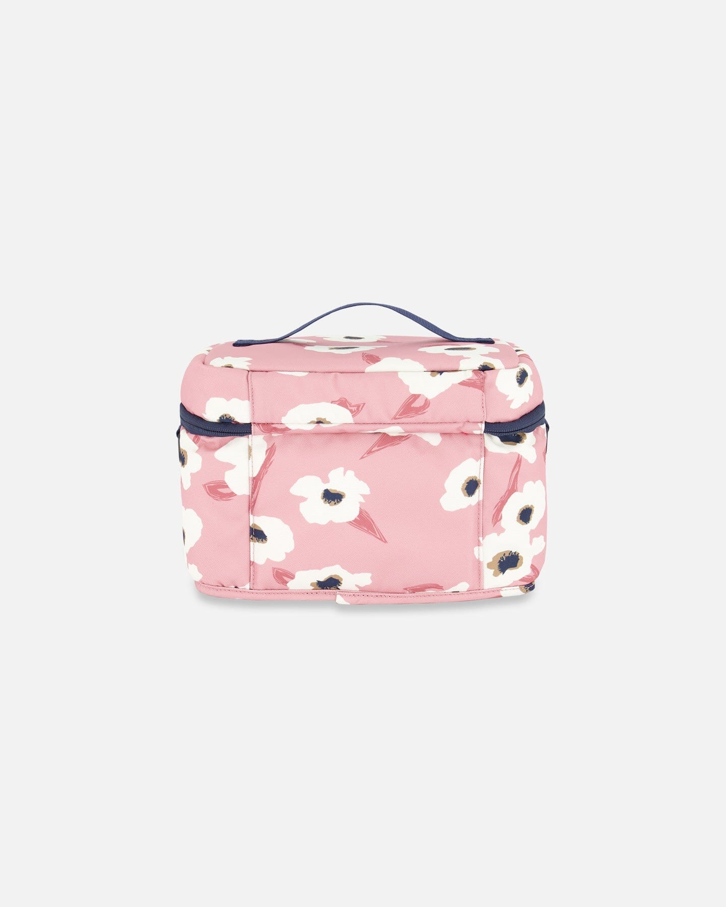 Lunch Box Pink Printed Off White Flowers by Deux par Deux