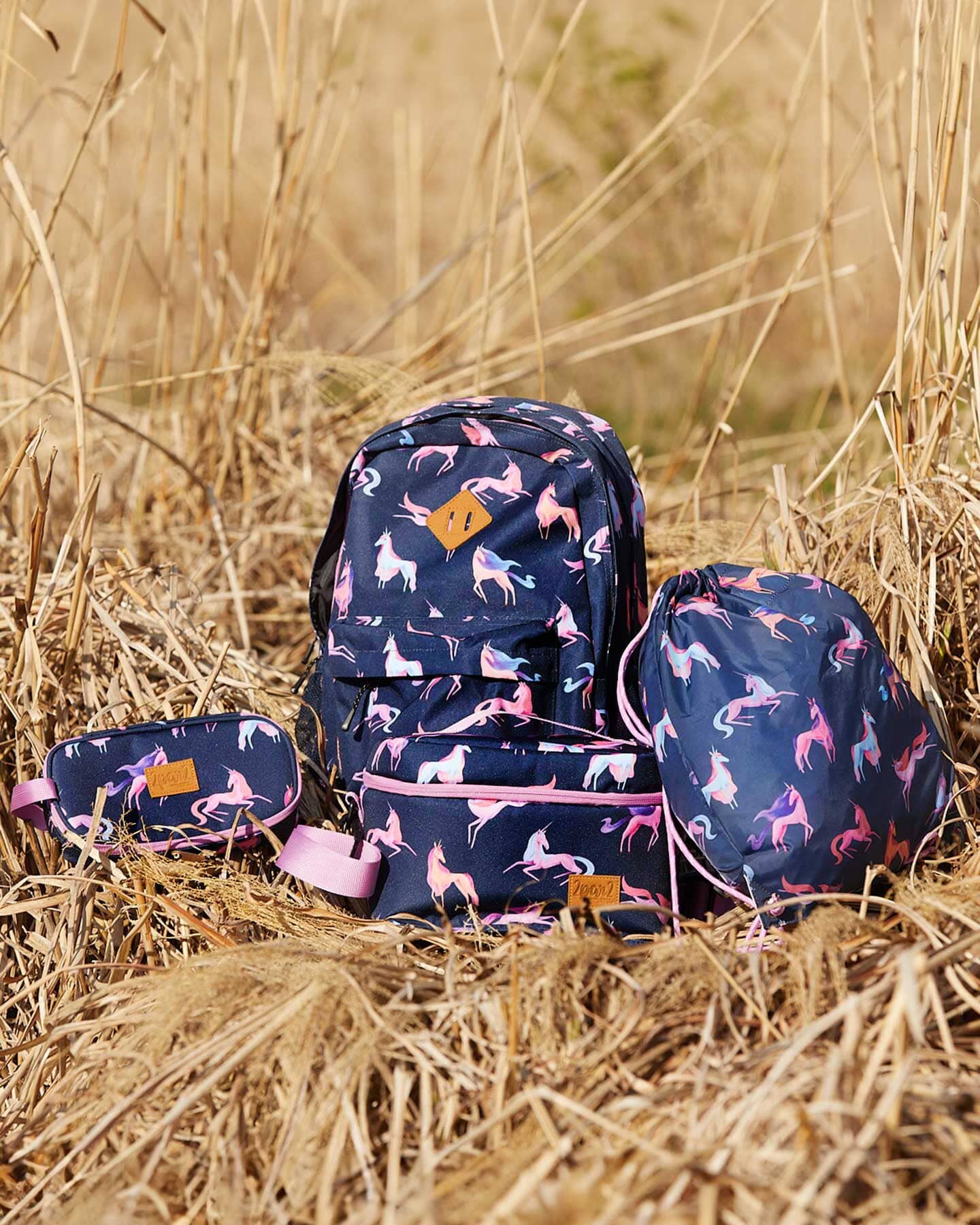 Lunch Box Navy Printed Unicorn by Deux par Deux