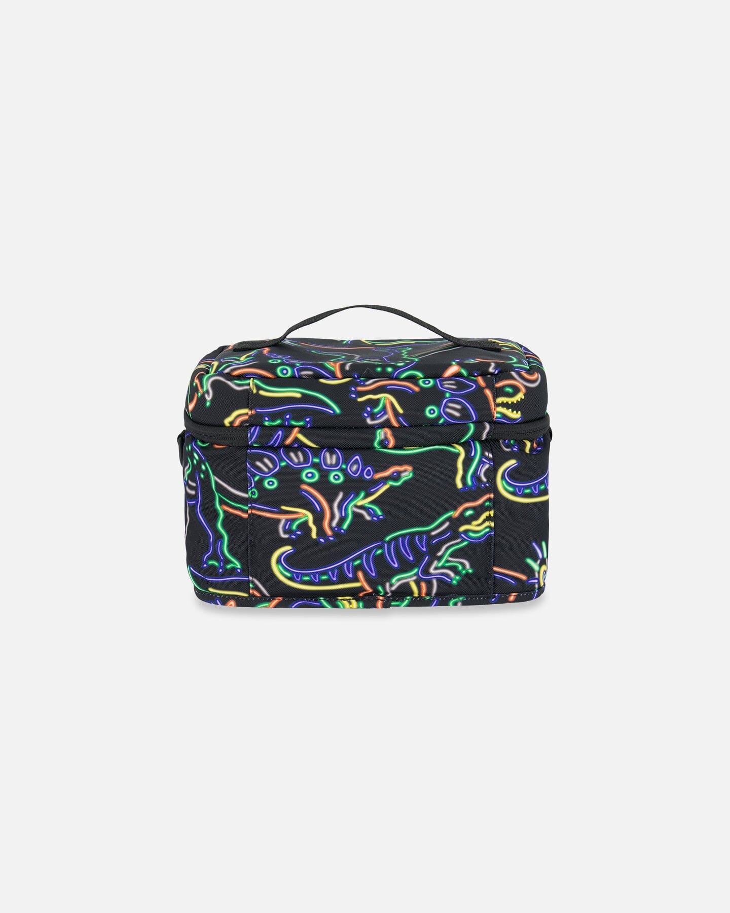 Lunch Box Black Printed Neon Dino by Deux par Deux