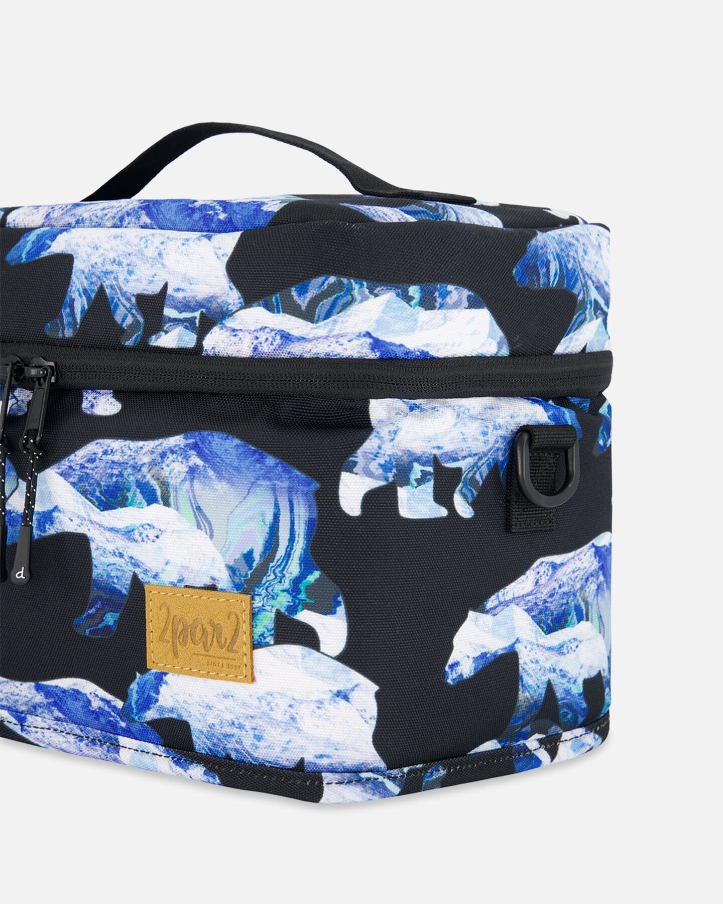 Lunch Box Black Printed Polar Bears by Deux par Deux