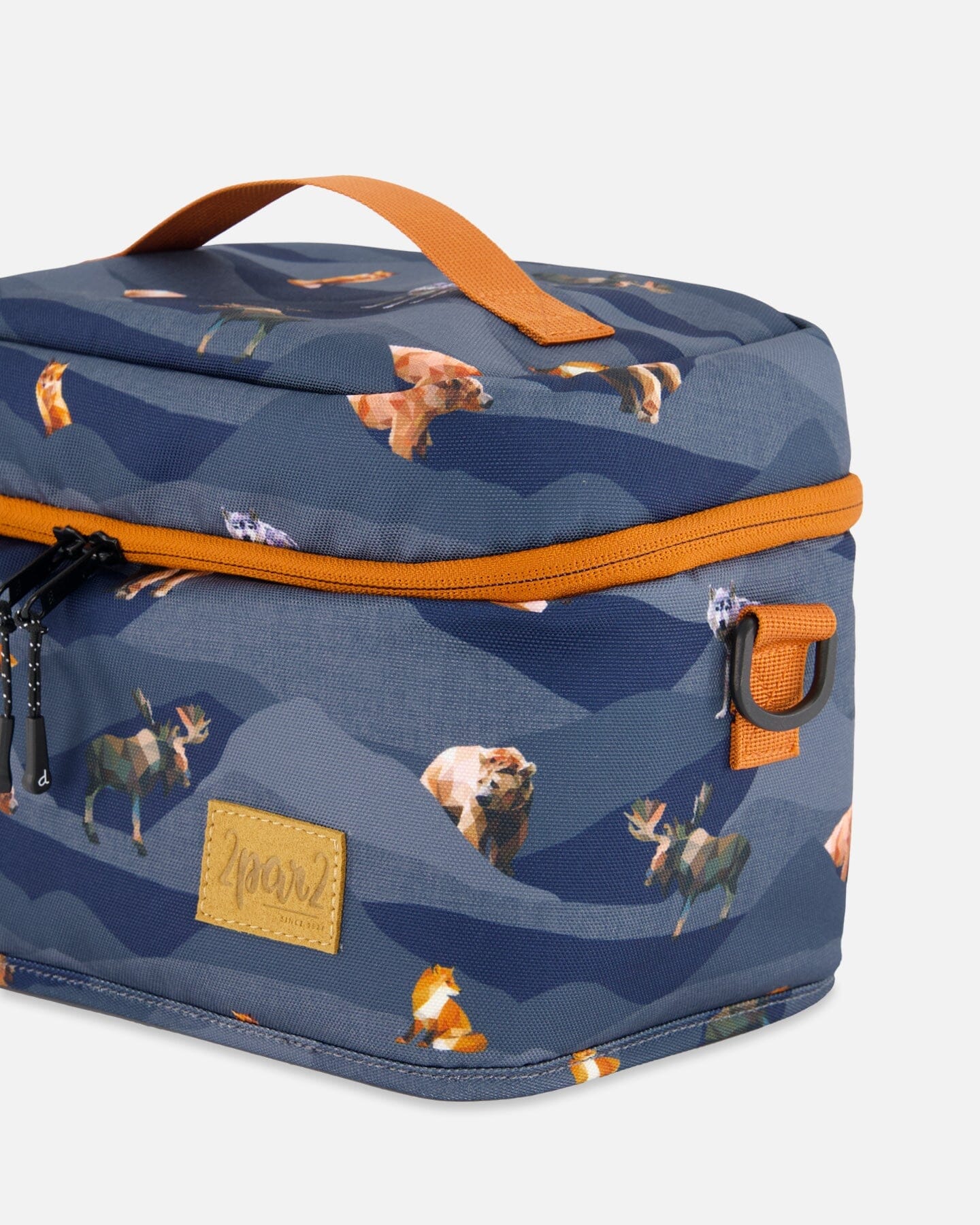 Lunch Box Navy Printed Mountains Animals by Deux par Deux