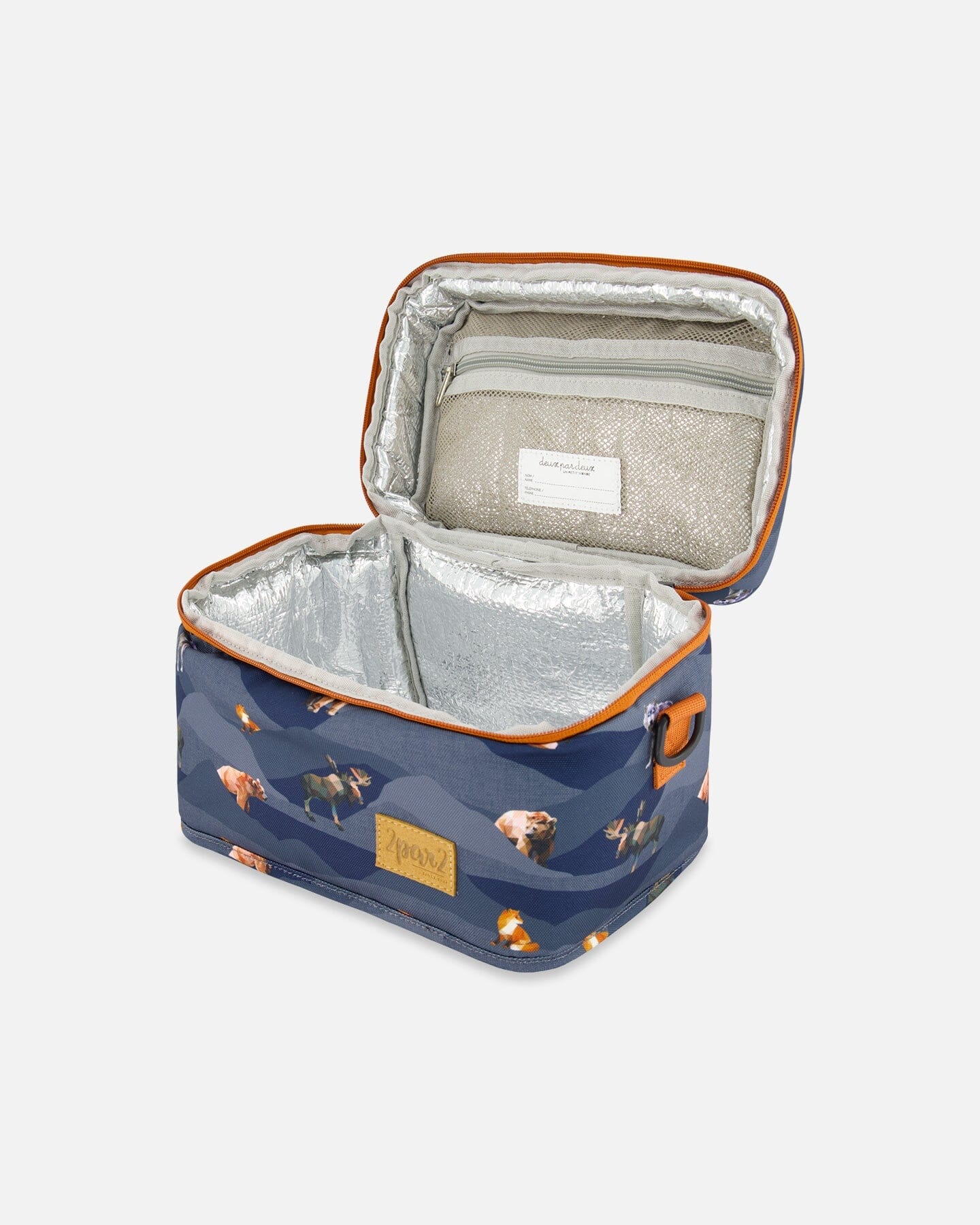 Lunch Box Navy Printed Mountains Animals by Deux par Deux