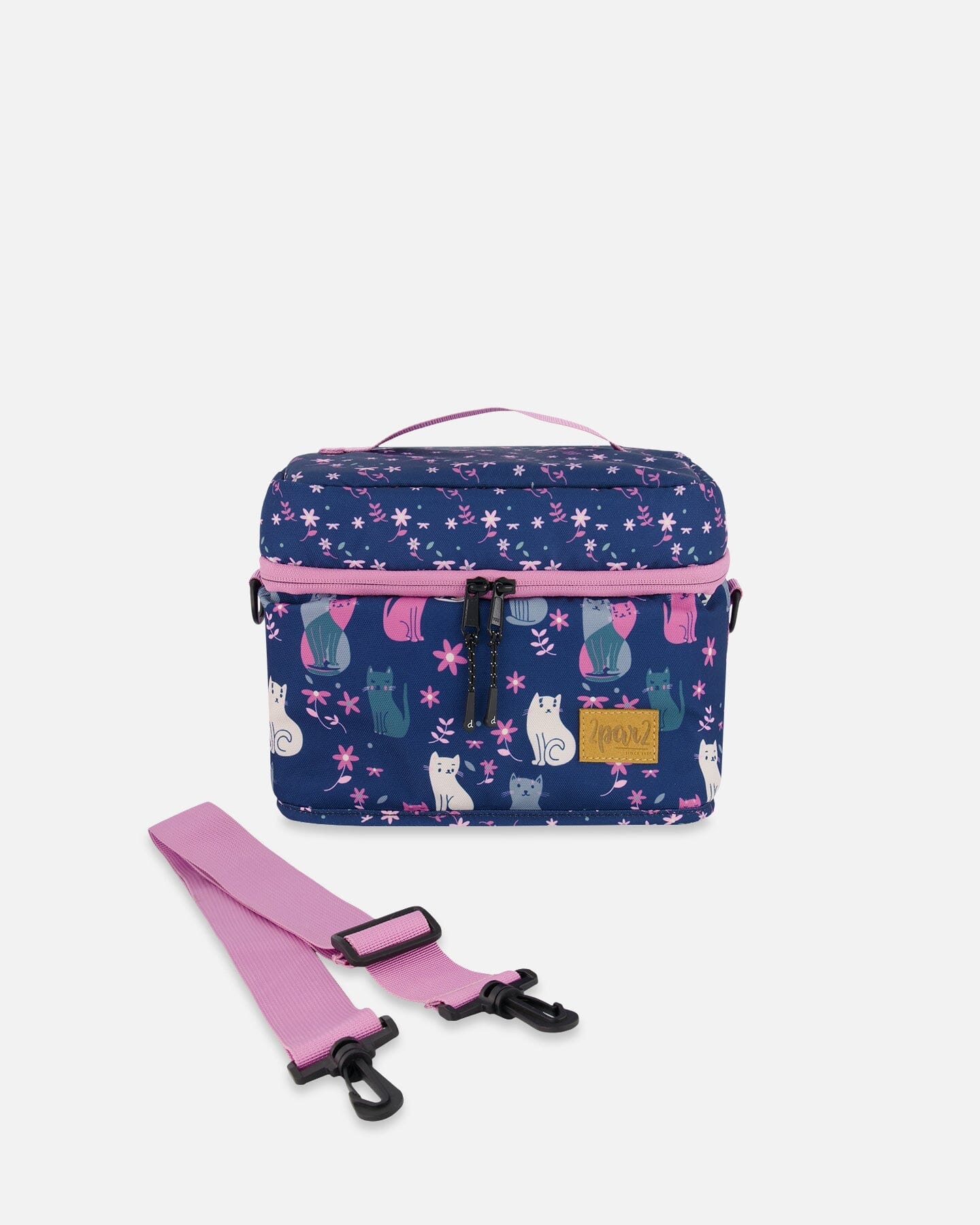 Lunch Box Navy Blue Printed Kitten by Deux par Deux