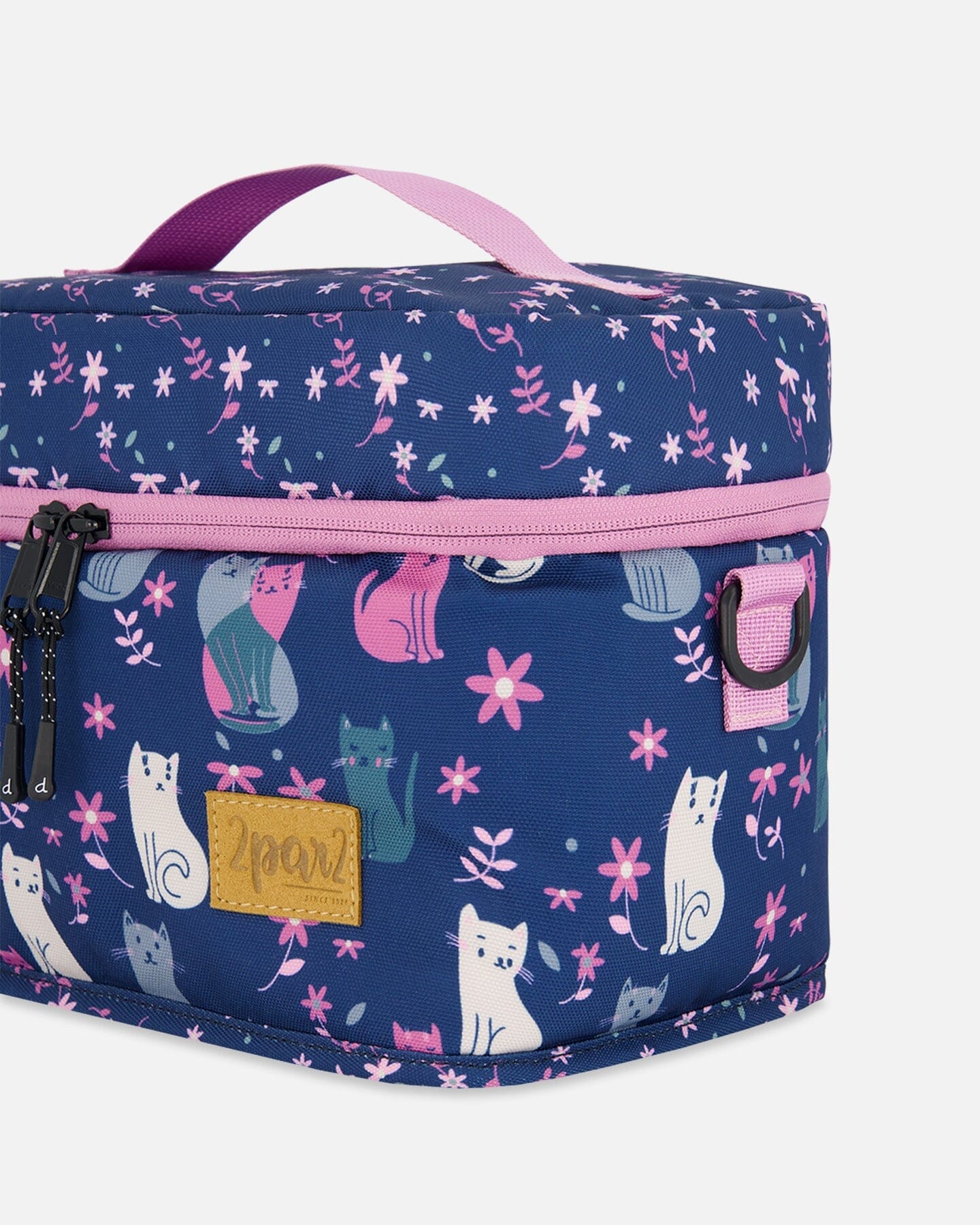 Lunch Box Navy Blue Printed Kitten by Deux par Deux