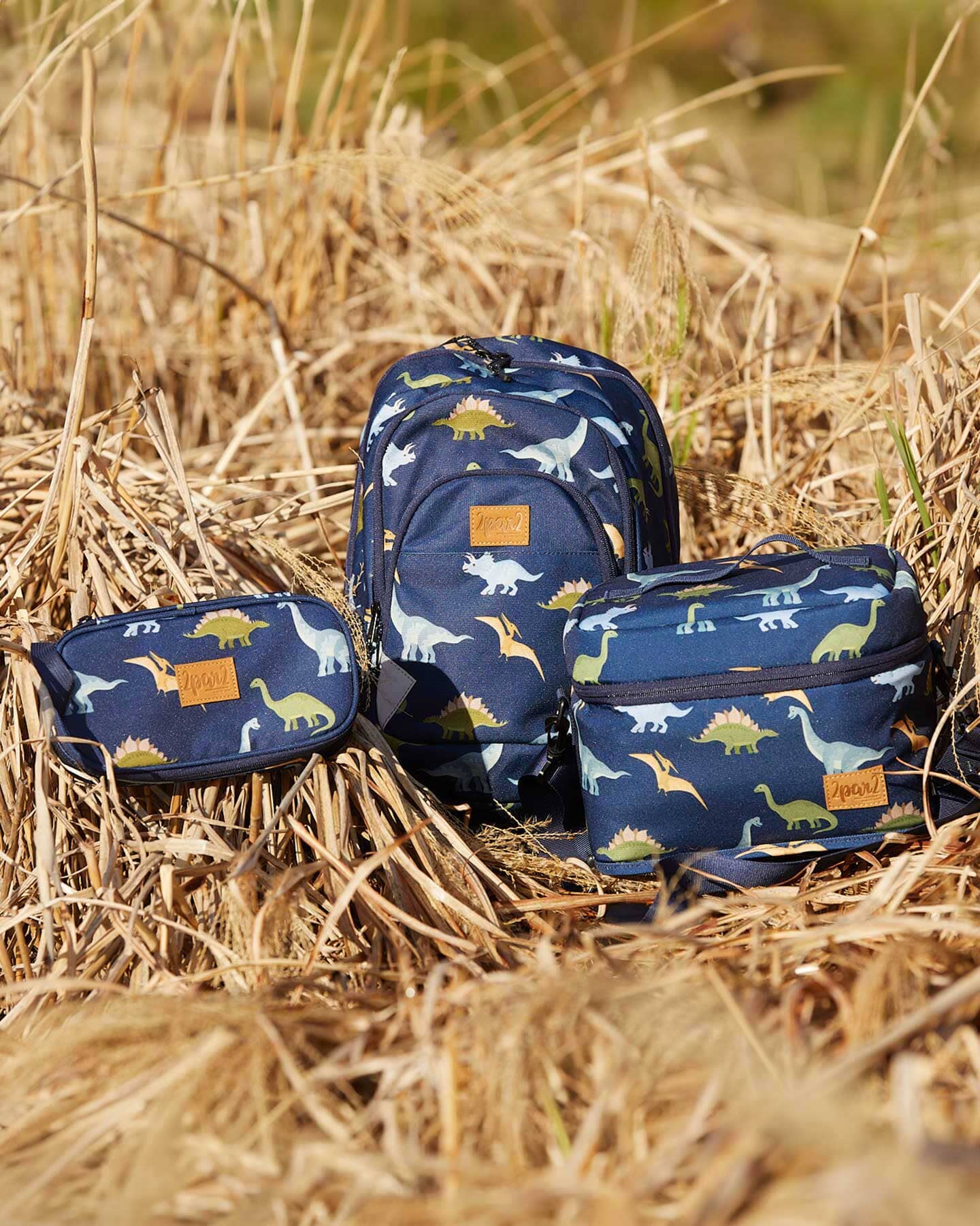 Lunch Box Navy Blue Printed Dinosaurs by Deux par Deux