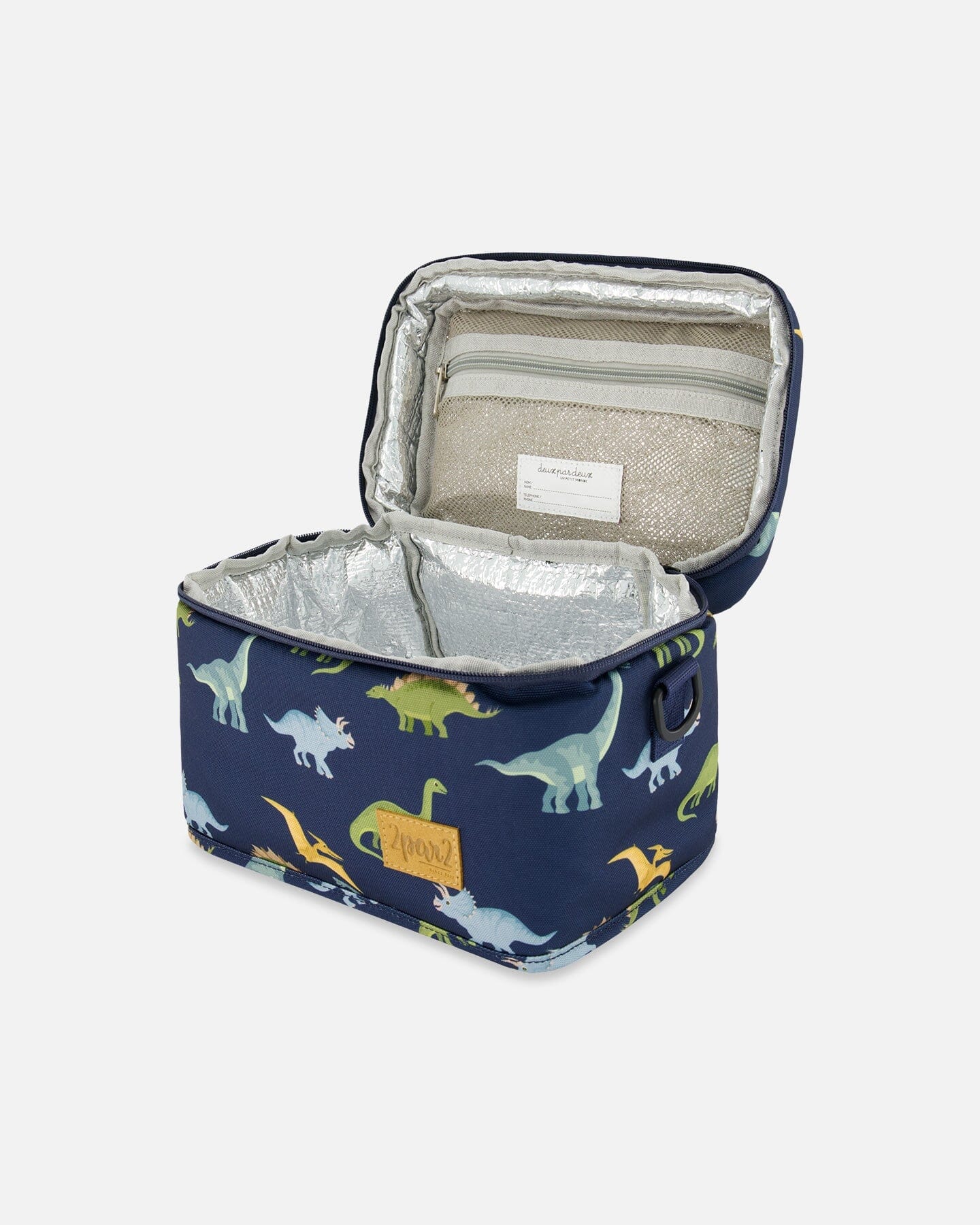 Lunch Box Navy Blue Printed Dinosaurs by Deux par Deux