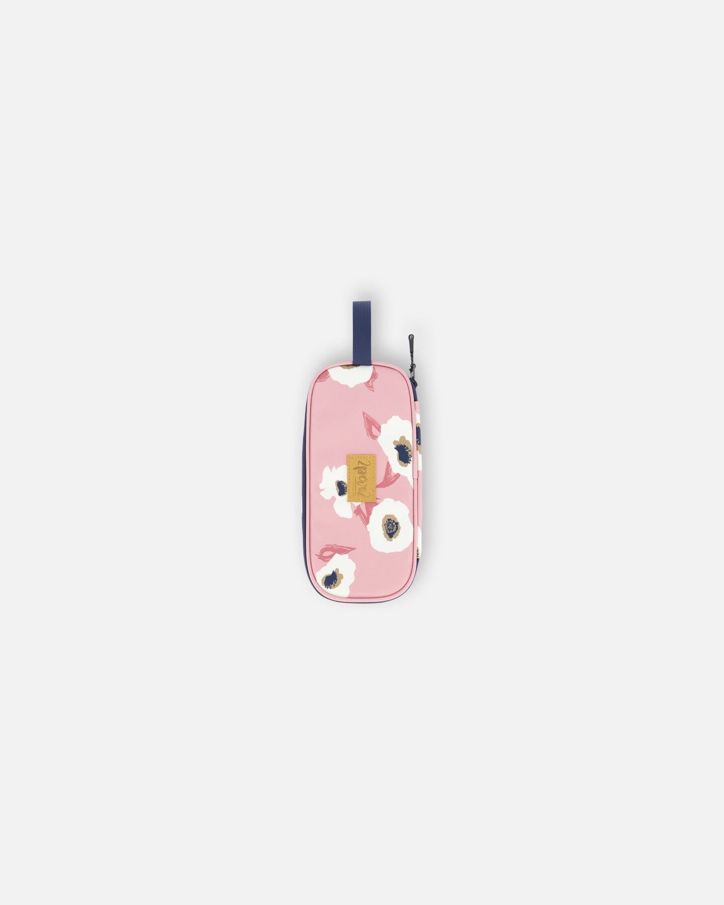 Pencil Case Pink Printed Off White Flowers by Deux par Deux