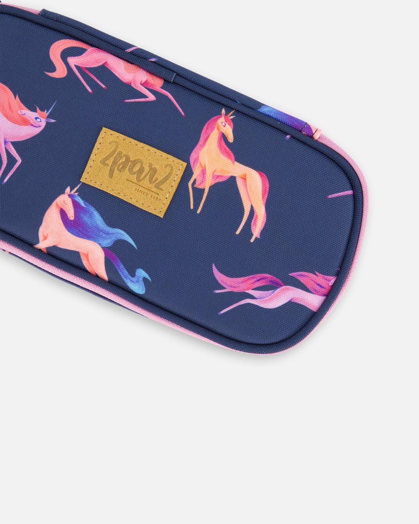 Pencil Case Navy Printed Unicorn by Deux par Deux