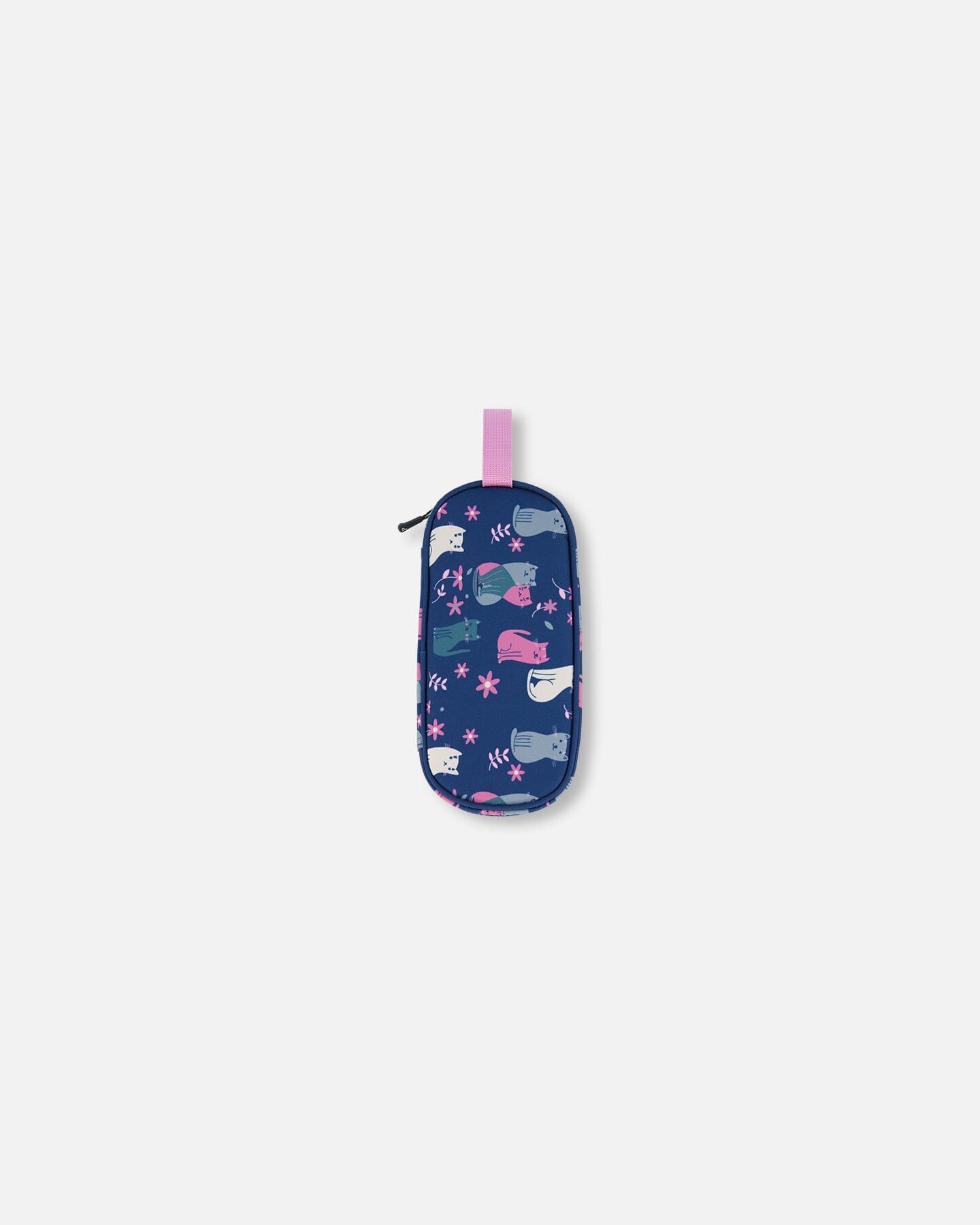 Pencil Case Navy Blue Printed Kitten by Deux par Deux