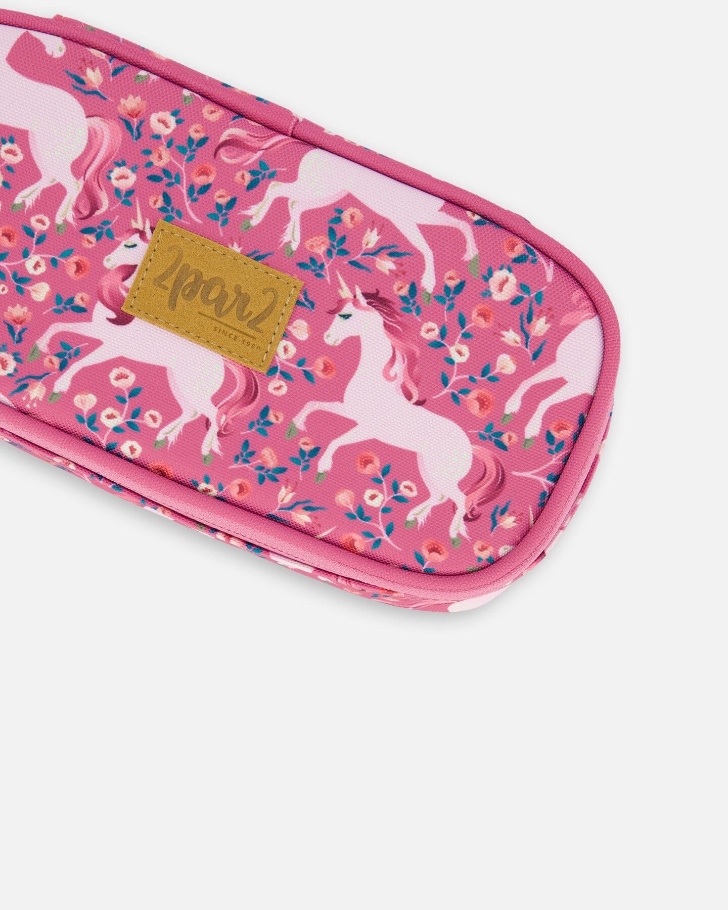 Pencil Case Pink Printed Unicorn by Deux par Deux