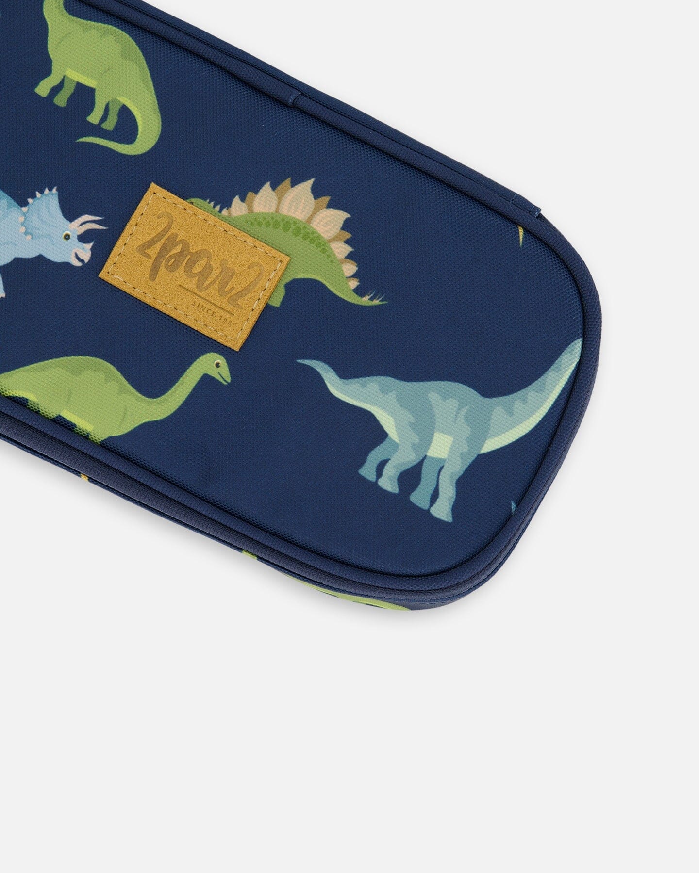 Pencil Case Navy Blue Printed Dinosaurs by Deux par Deux