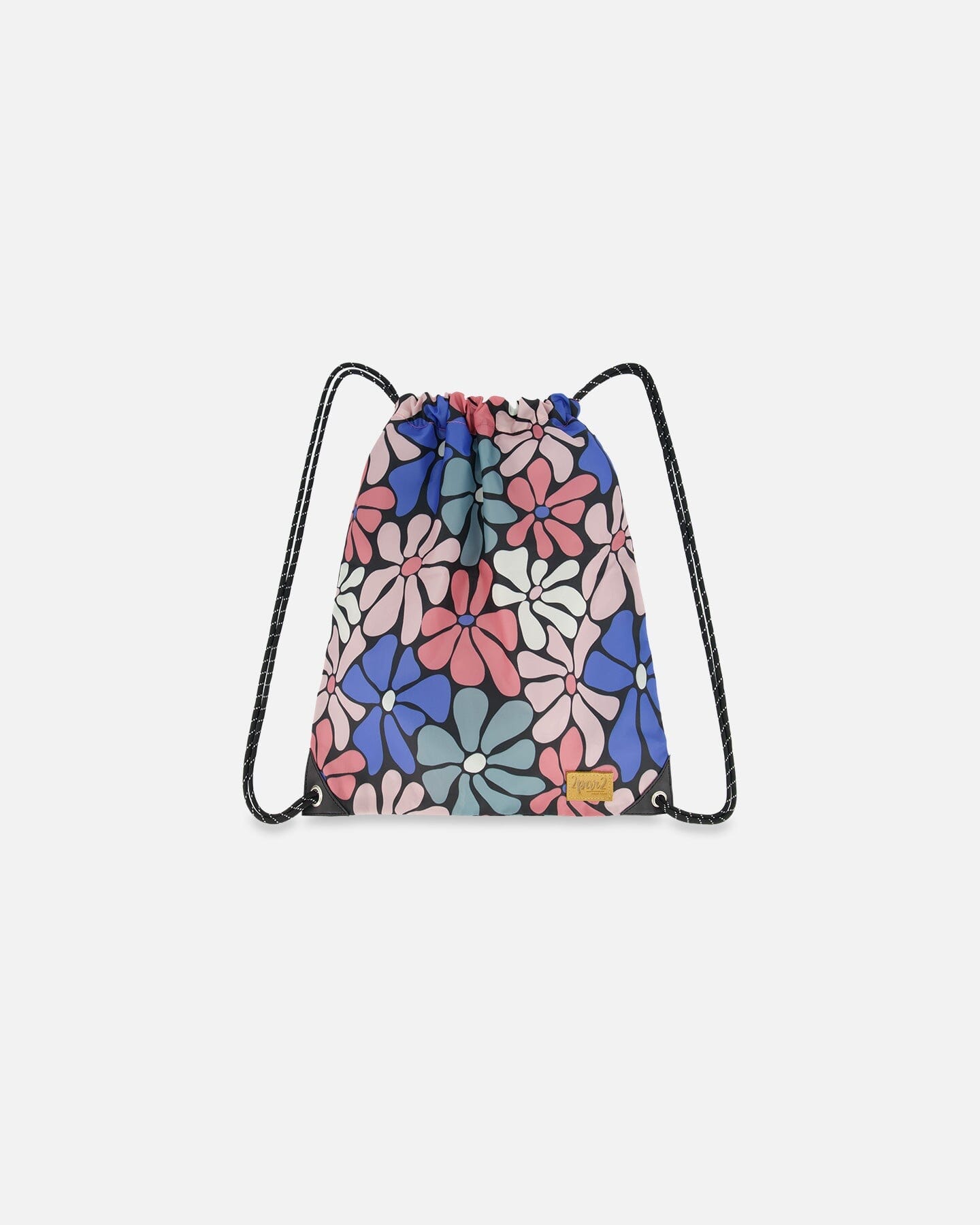 Drawstring Bag Printed Retro Flowers by Deux par Deux