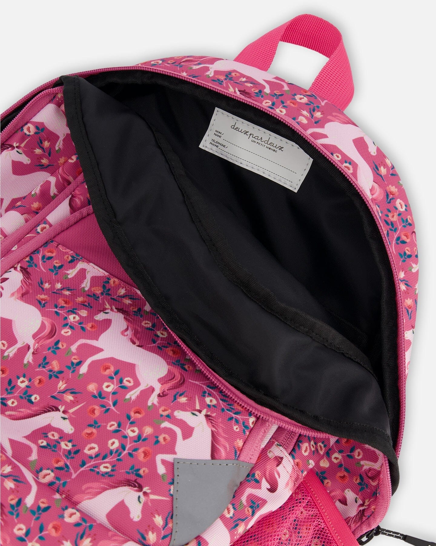 Toddler Backpack Pink Printed Unicorn by Deux par Deux